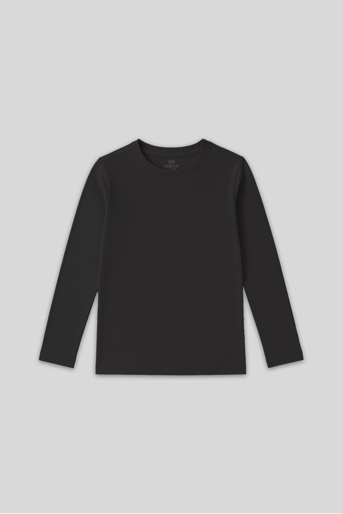 Standart Fit Basic O Yaka 3'lü Paket Gri Melanj-Antrasit-Beyaz Unisex Çocuk T-Shirt - 11329