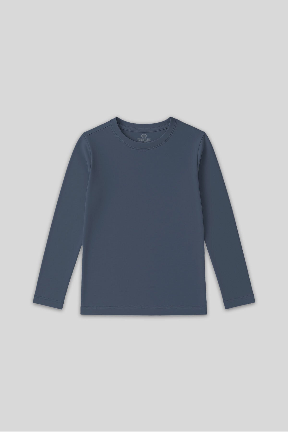 Standart Fit Basic O Yaka 3'lü Paket Lacivert-Bej-Koyu Mavi Unisex Çocuk T-Shirt - 11329