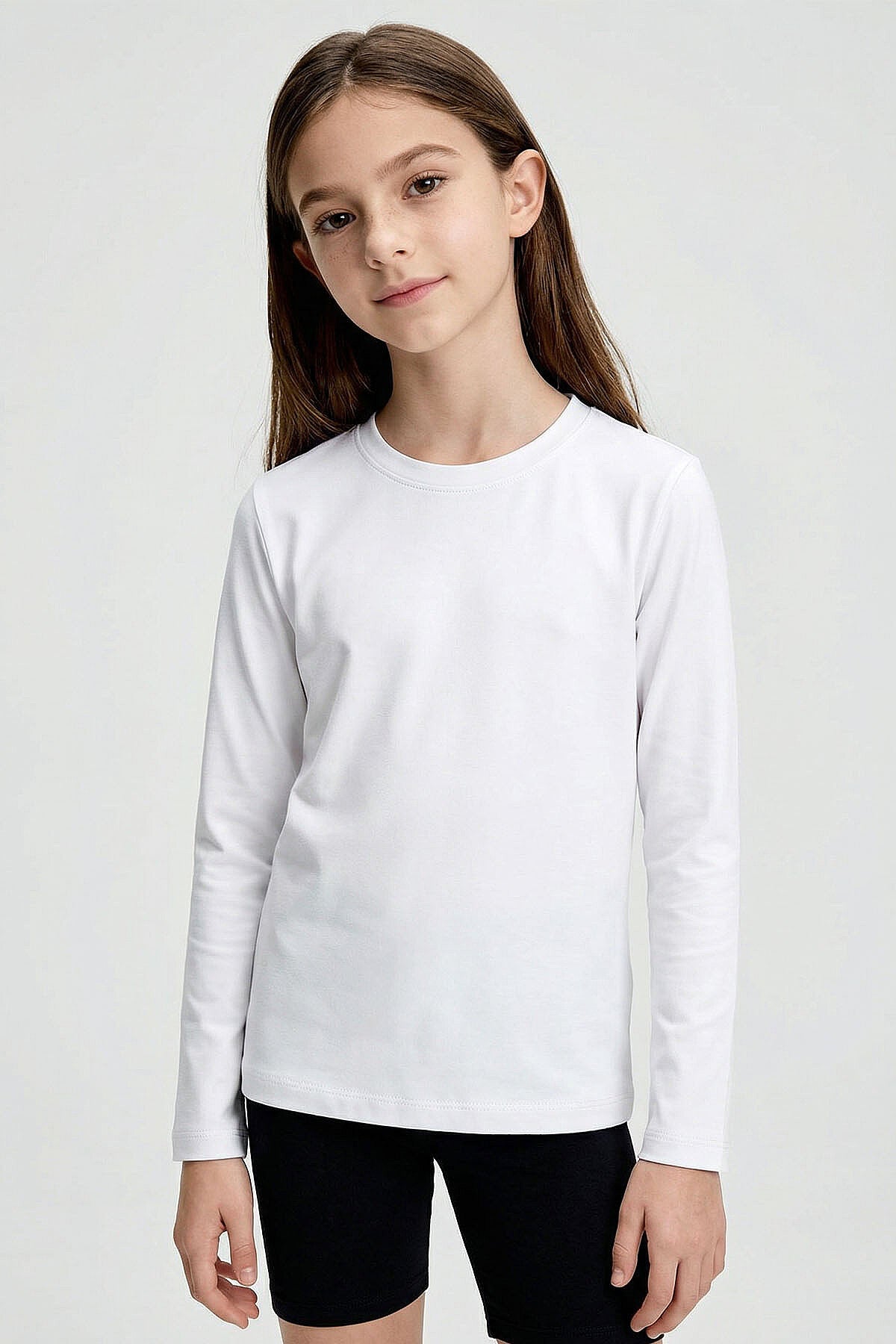 Standart Fit Basic O Yaka 3'lü Paket Siyah-Beyaz-Lacivert Unisex Çocuk T-Shirt - 11329