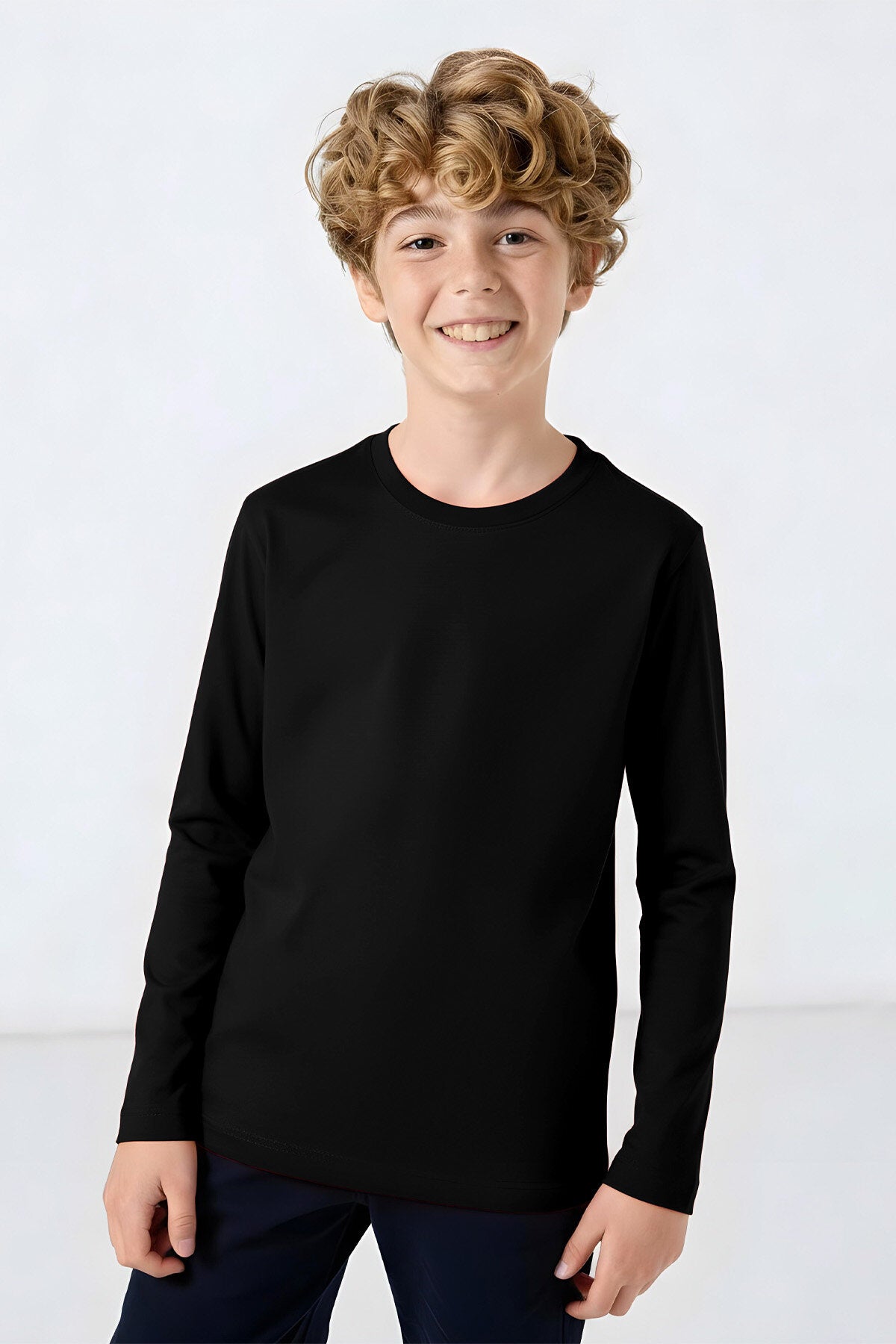 Standart Fit Basic O Yaka 2'li Paket Siyah-Beyaz Unisex Çocuk T-Shirt - 11329