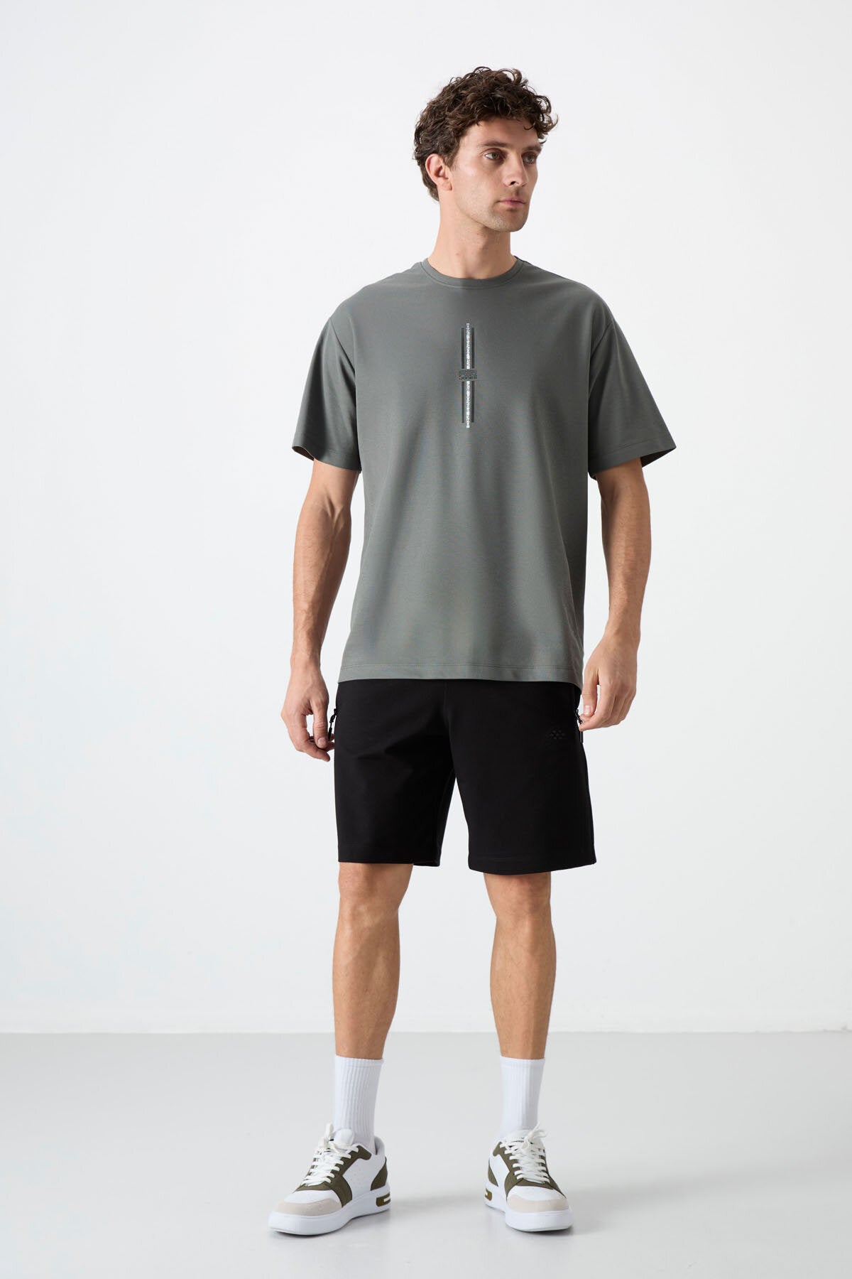 Standart Kalıp 2'li Paket Siyah-Çağla Erkek Şort - 81136