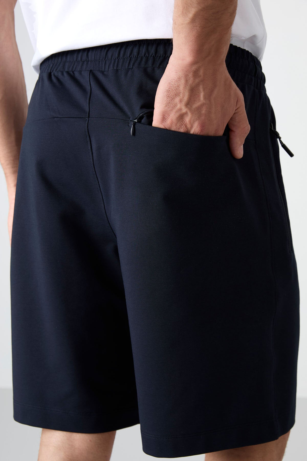 Standart Kalıp 3'lü Paket Siyah-Lacivert-Ekru Erkek Şort - 81136