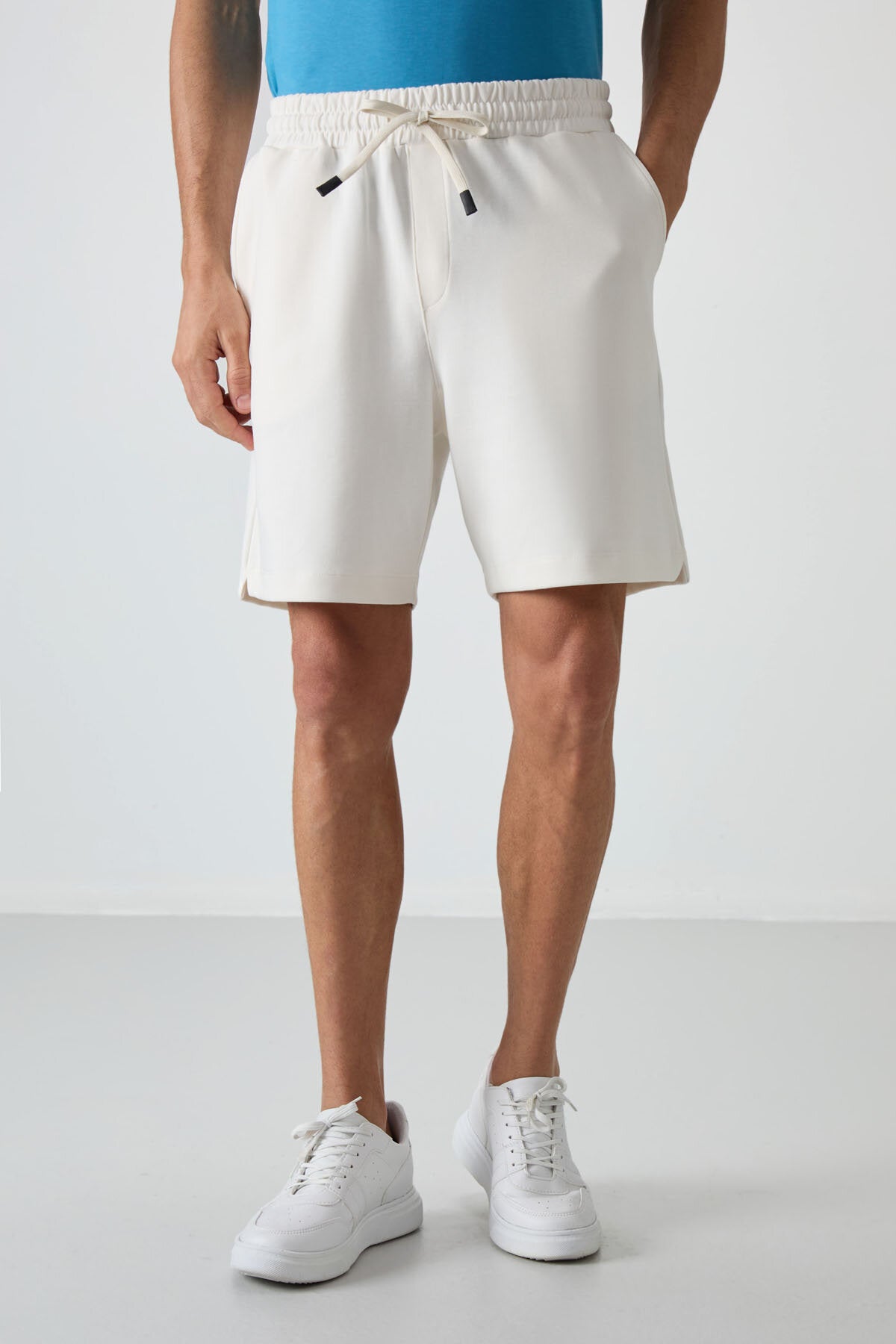 Comfort Fit Basic 3'lü Paket Siyah-Lacivert-Ekru Erkek Şort - 81274