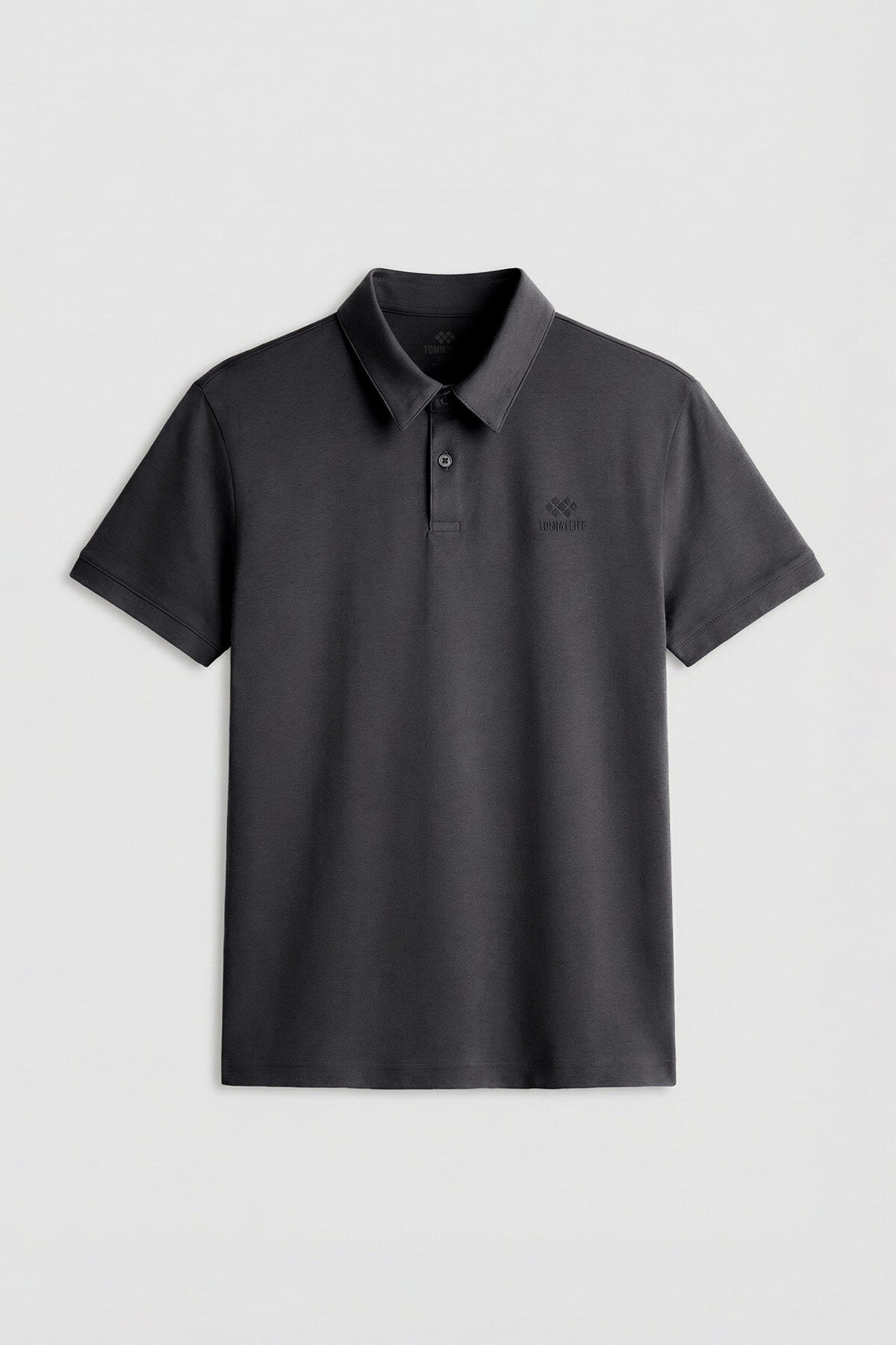 Standart Fit Basic Polo Yaka 2'li Paket Antrasit-Bej Erkek T-Shirt - 87748
