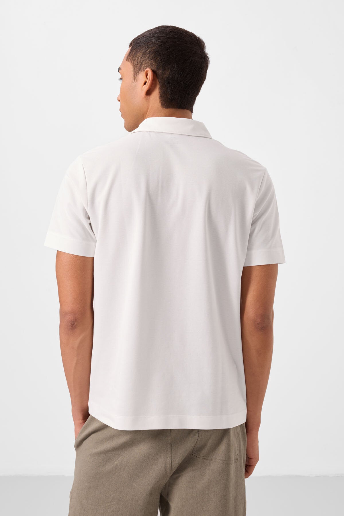 Standart Fit Basic Polo Yaka 3'lü Paket Siyah-Beyaz-Lacivert Erkek T-Shirt 87748