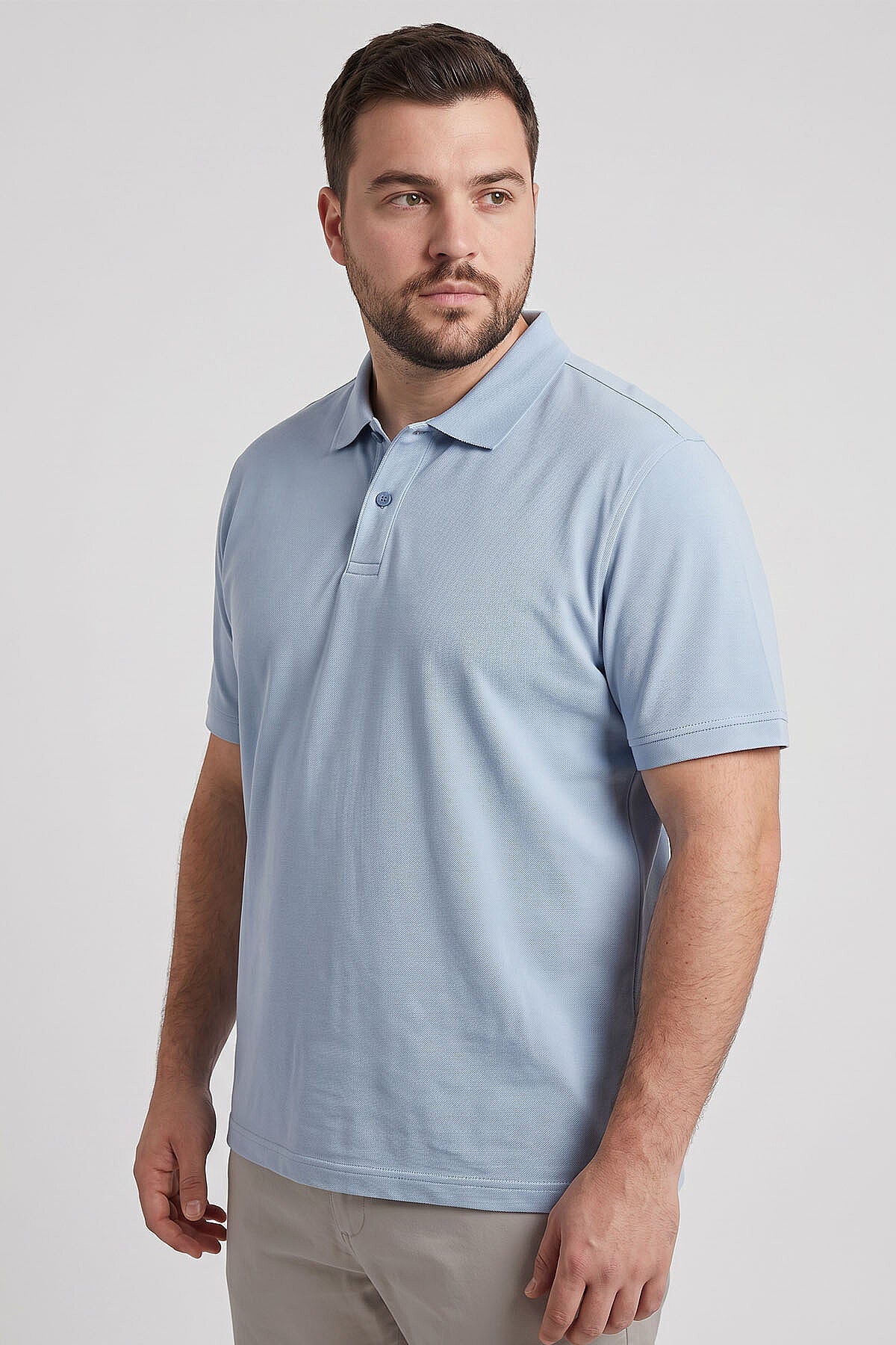 Polo Yaka Büyük Beden 5'li Paket Erkek T-Shirt - 88511