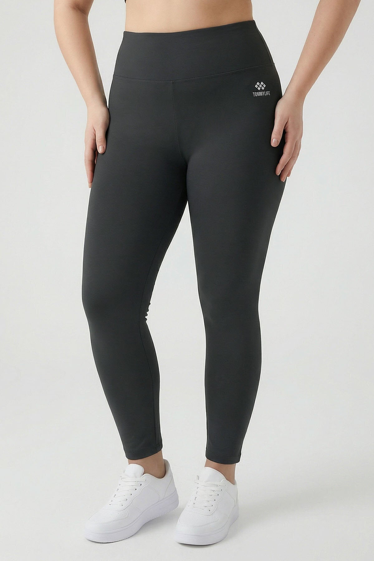 Slim Fit 2'li Paket Antrasit-Petrol Büyük Beden kadın Tayt - 94650