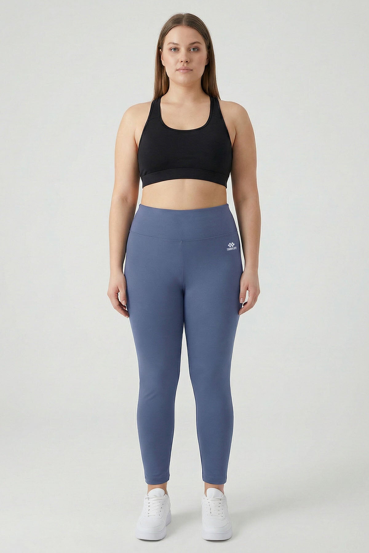 Slim Fit 2'li Paket Antrasit-Petrol Büyük Beden kadın Tayt - 94650