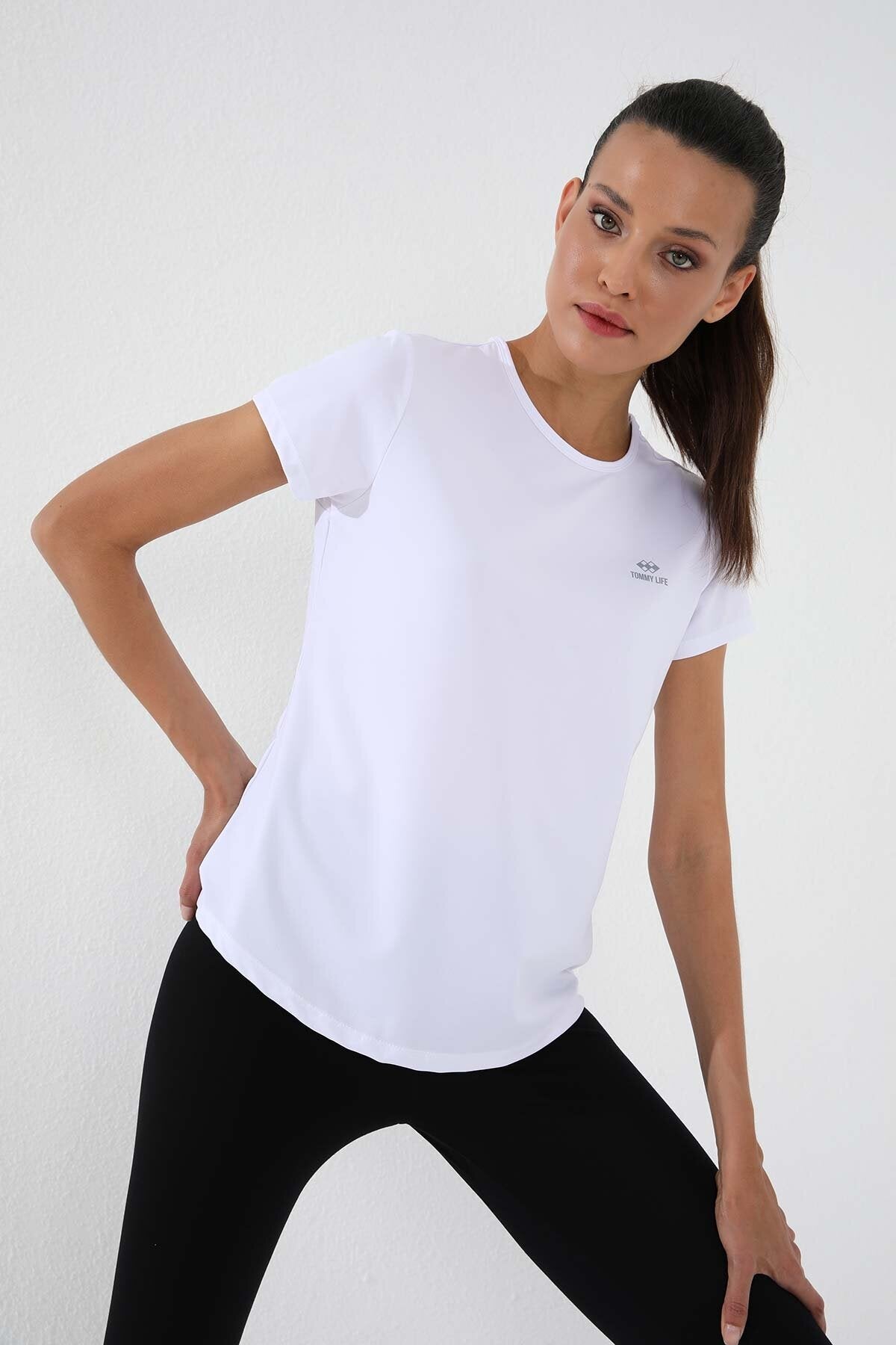 Standart Kalıp O Yaka 2'li Paket Siyah-Beyaz Kadın T-Shirt - 97144