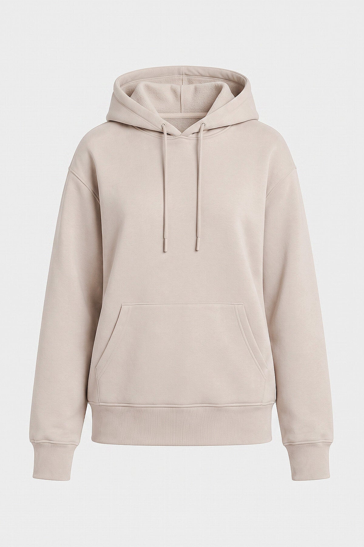 Standart Kapüşonlu 2'li Paket Bej-Soft Vişne Kadın Sweatshirt - 97321