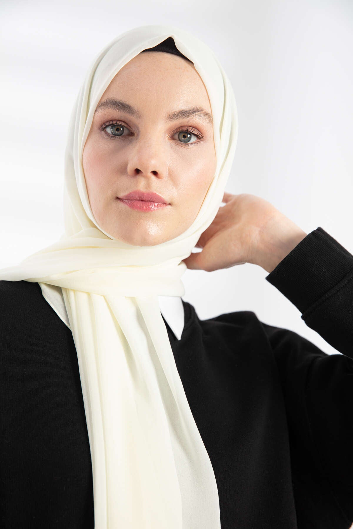 Şifon Şal - Fildişi