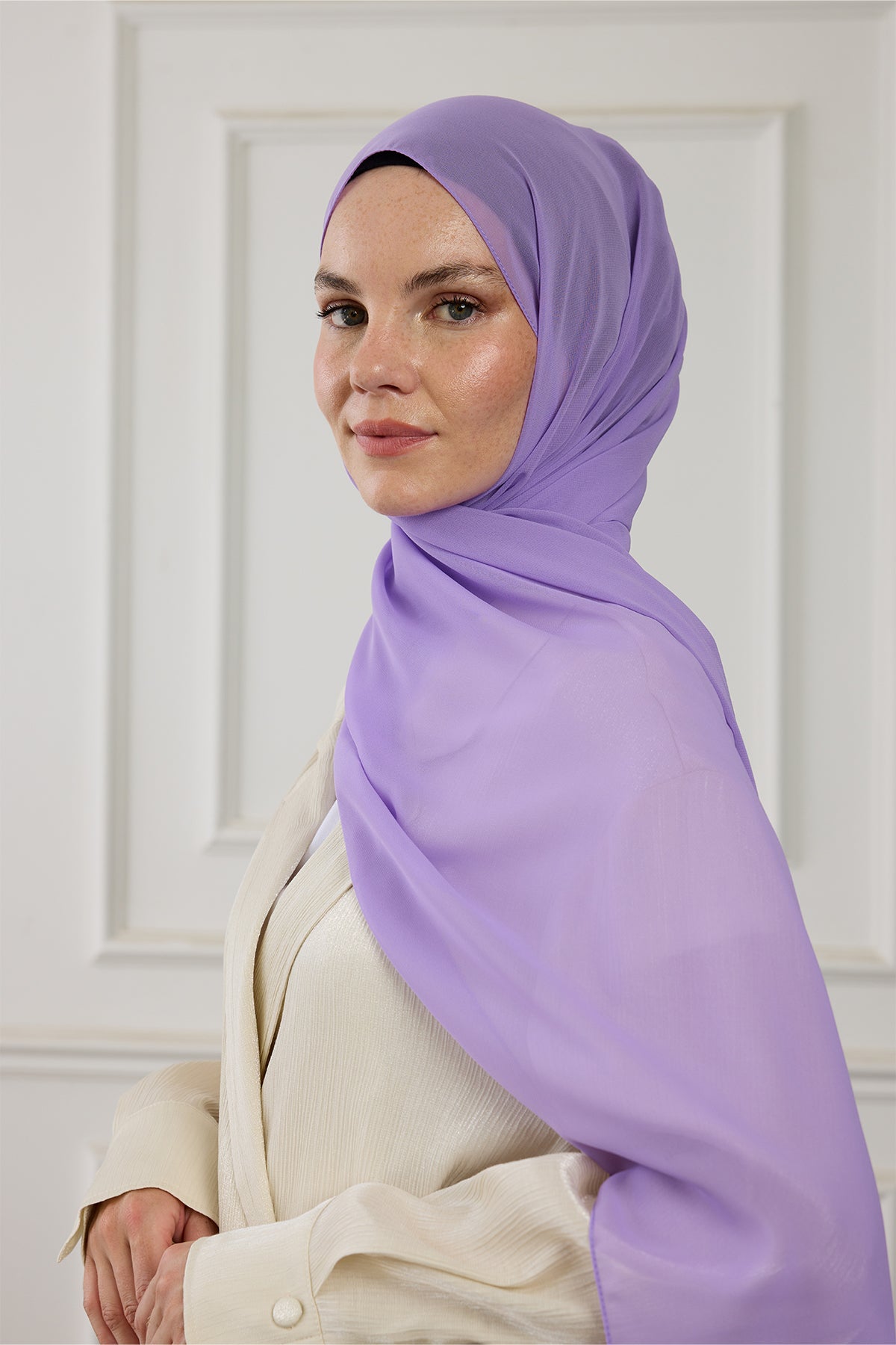 Şifon Şal - Leylak