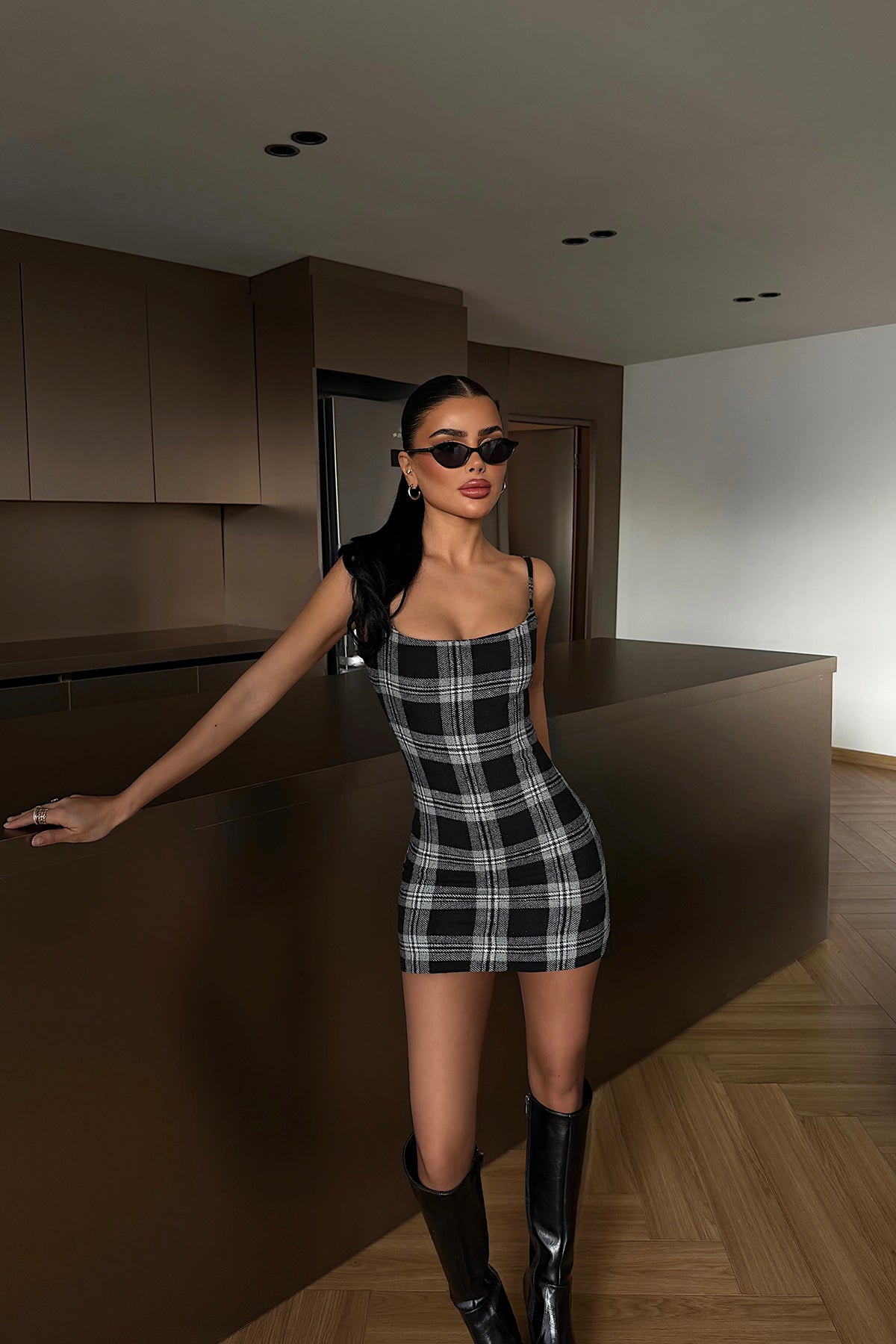 Siyah Hazely Mini Elbise ATE-4253