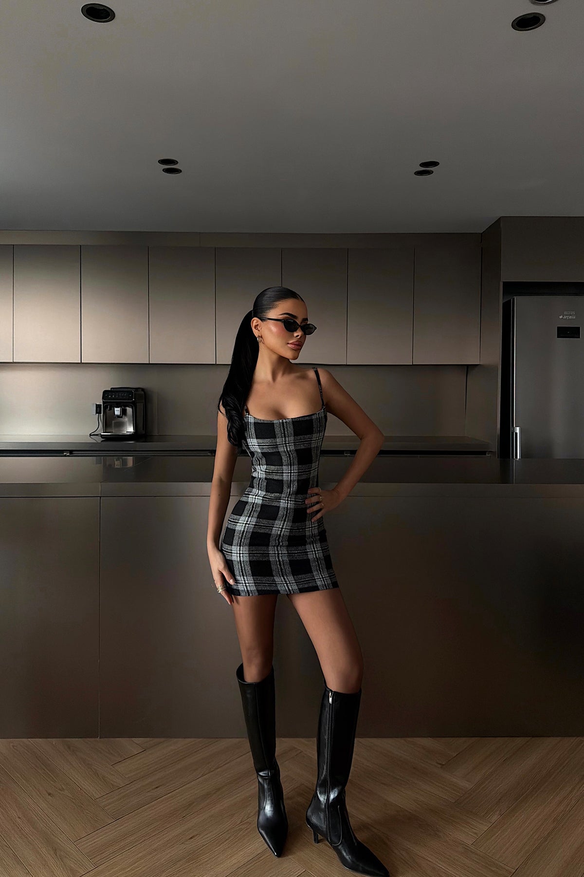 Siyah Hazely Mini Elbise ATE-4253