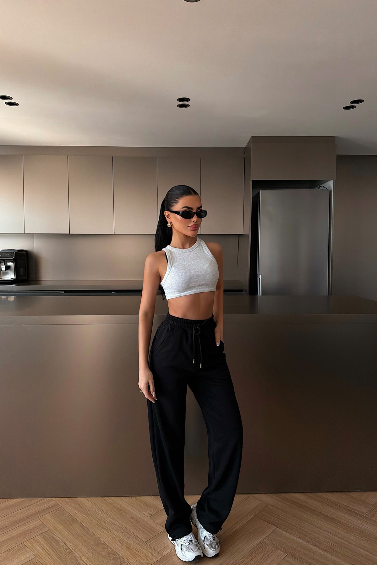 Siyah Bağlamalı Eşofman ATE-4889