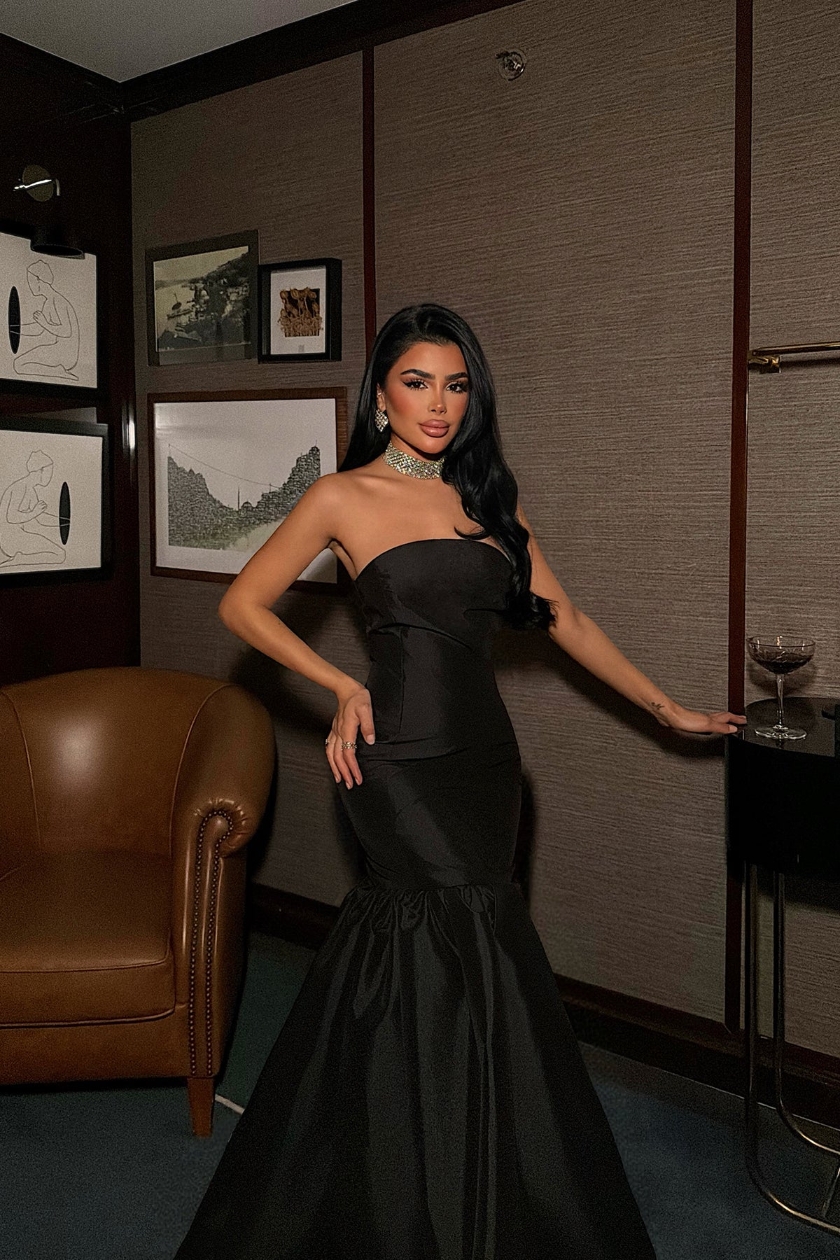 Siyah Borgena Abiye ATE-4423