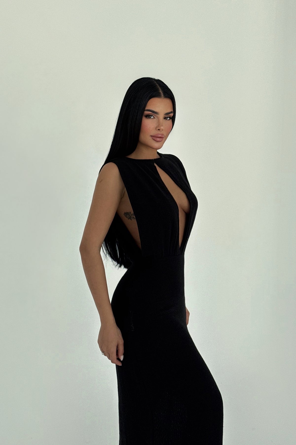 Siyah Himari Elbise ATE-1648