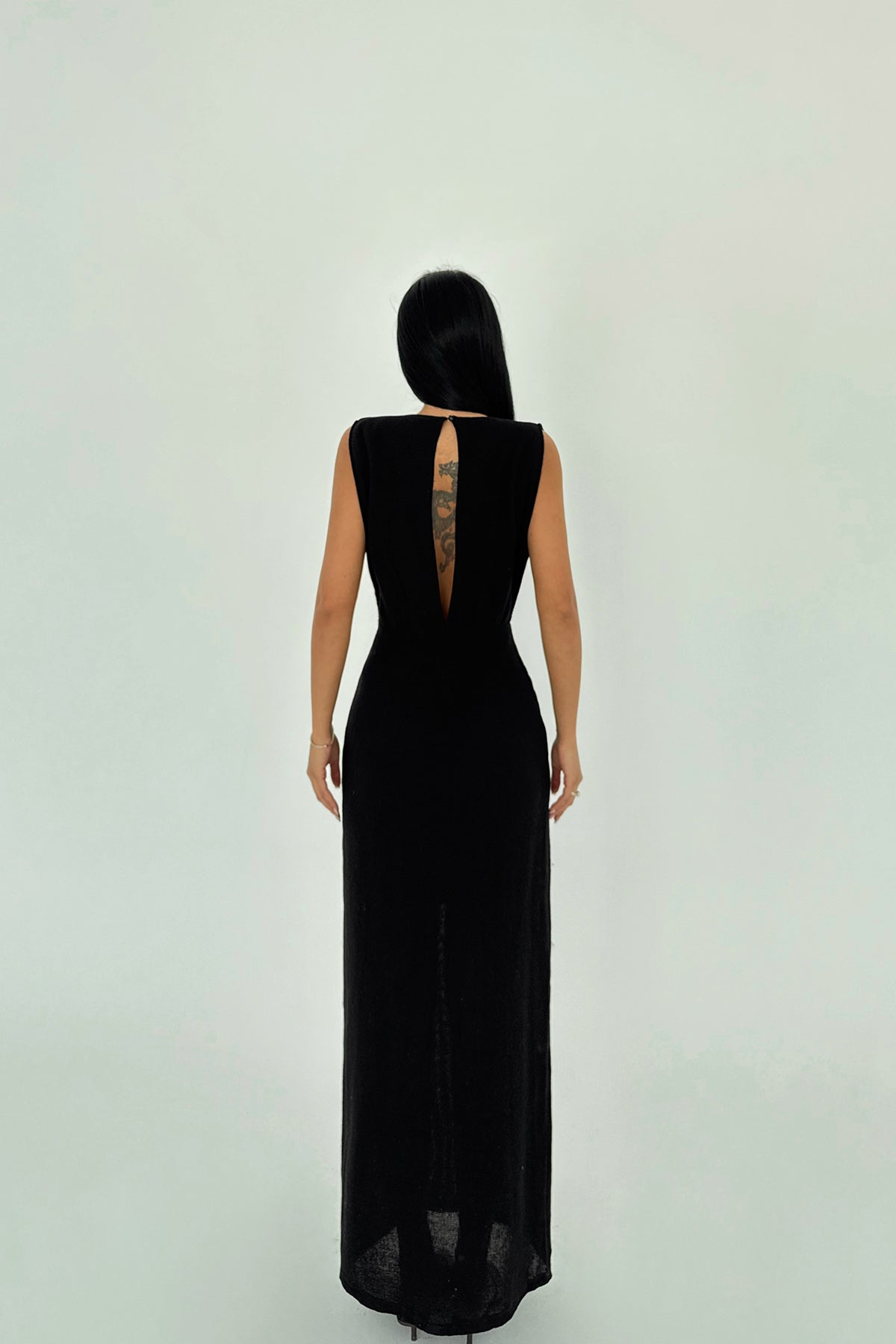 Siyah Himari Elbise ATE-1648