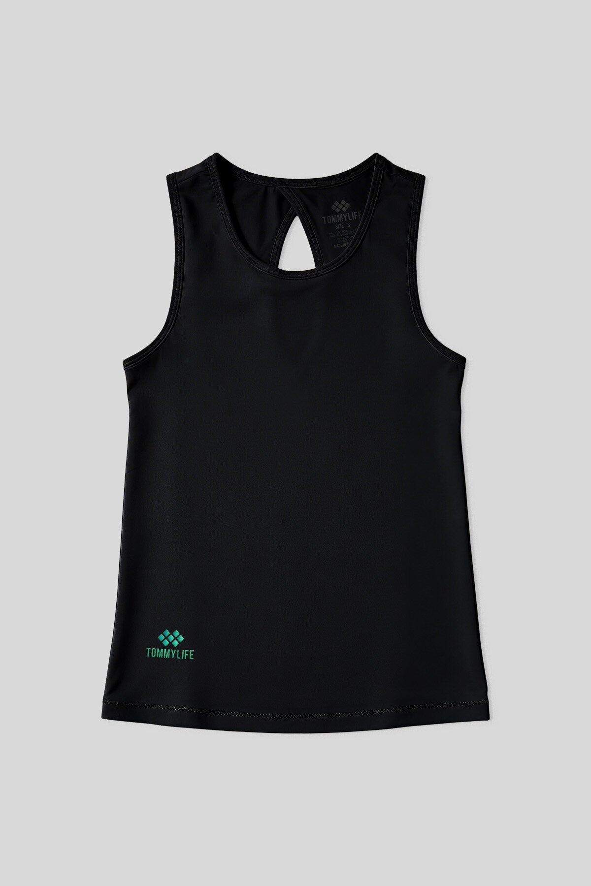 Siyah Standart Fit Çapraz Sırt Detaylı Kadın Spor Atlet - 97296