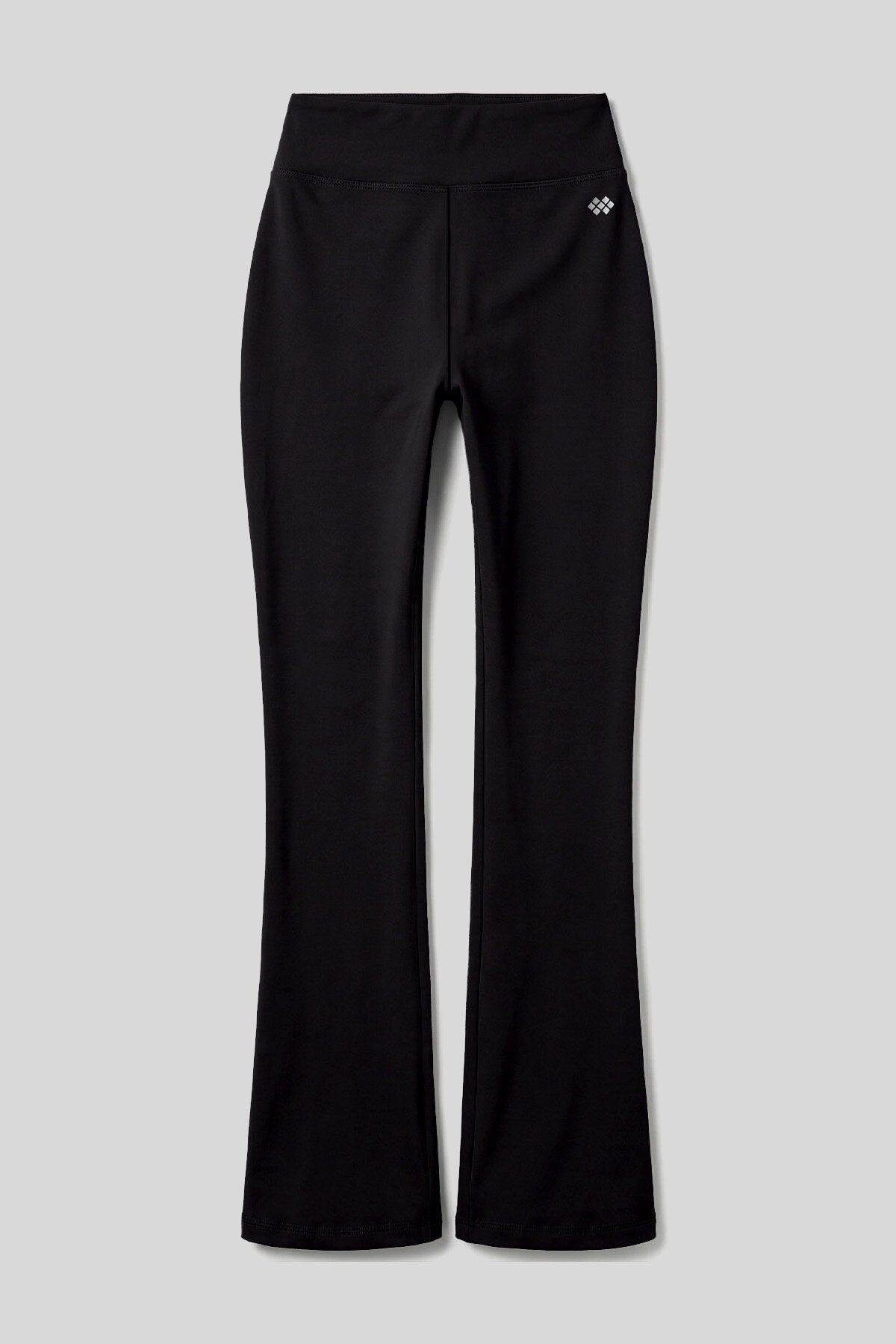 Siyah Esnek Yüksek Bel Spor Performans Kadın İspanyol Paça Kadın Tayt - 94686