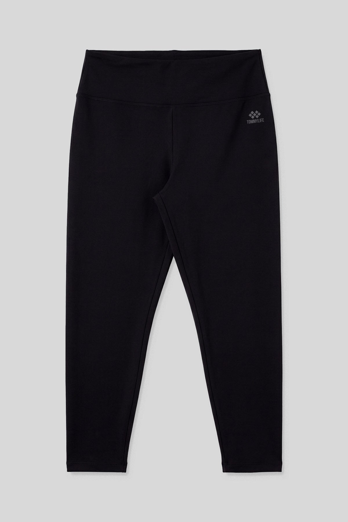 Siyah Yüksek Bel Toparlayıcı Battal Büyük Beden Kadın Tayt- 94650