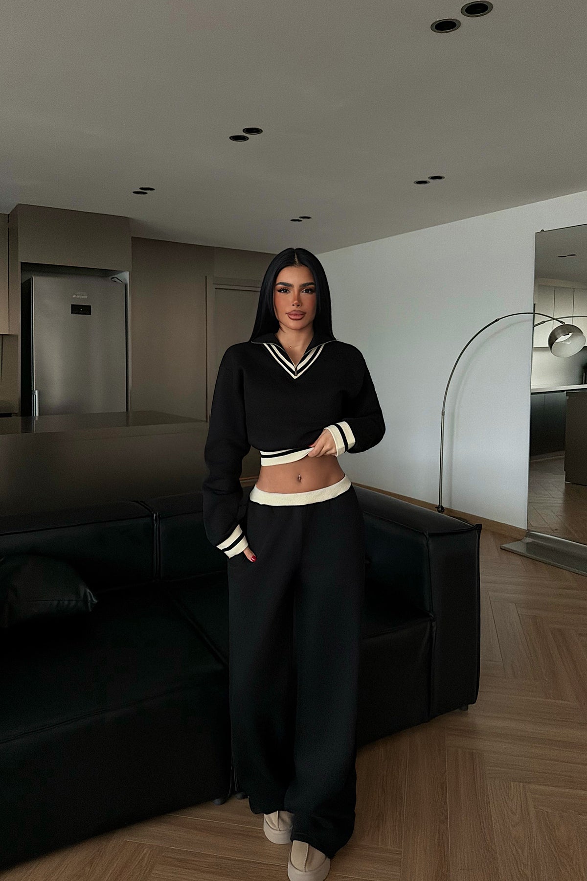 Siyah Sonora Eşofman Takımı ATE-4358