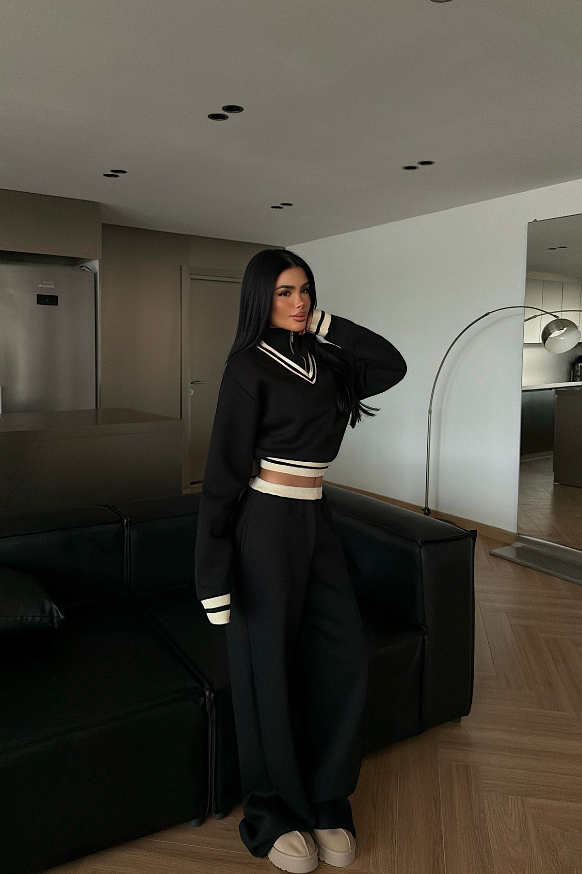 Siyah Sonora Eşofman Takımı ATE-4358