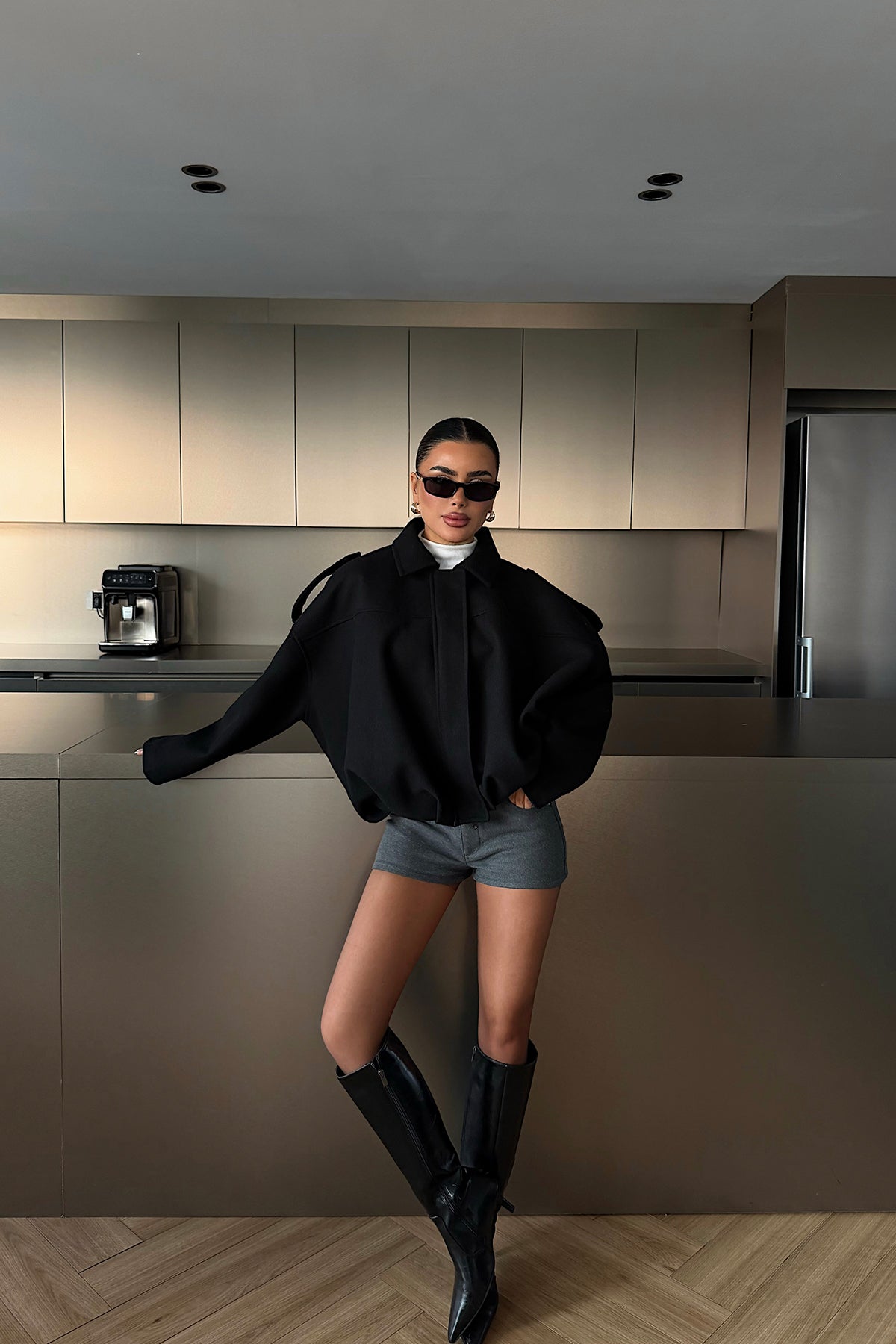 Siyah Bomber Ceket ATE-4739