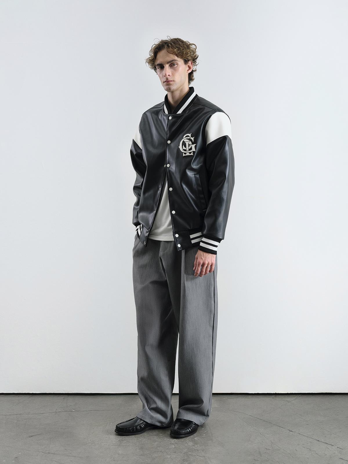 SİYAH DERİ KOLEJ CEKET