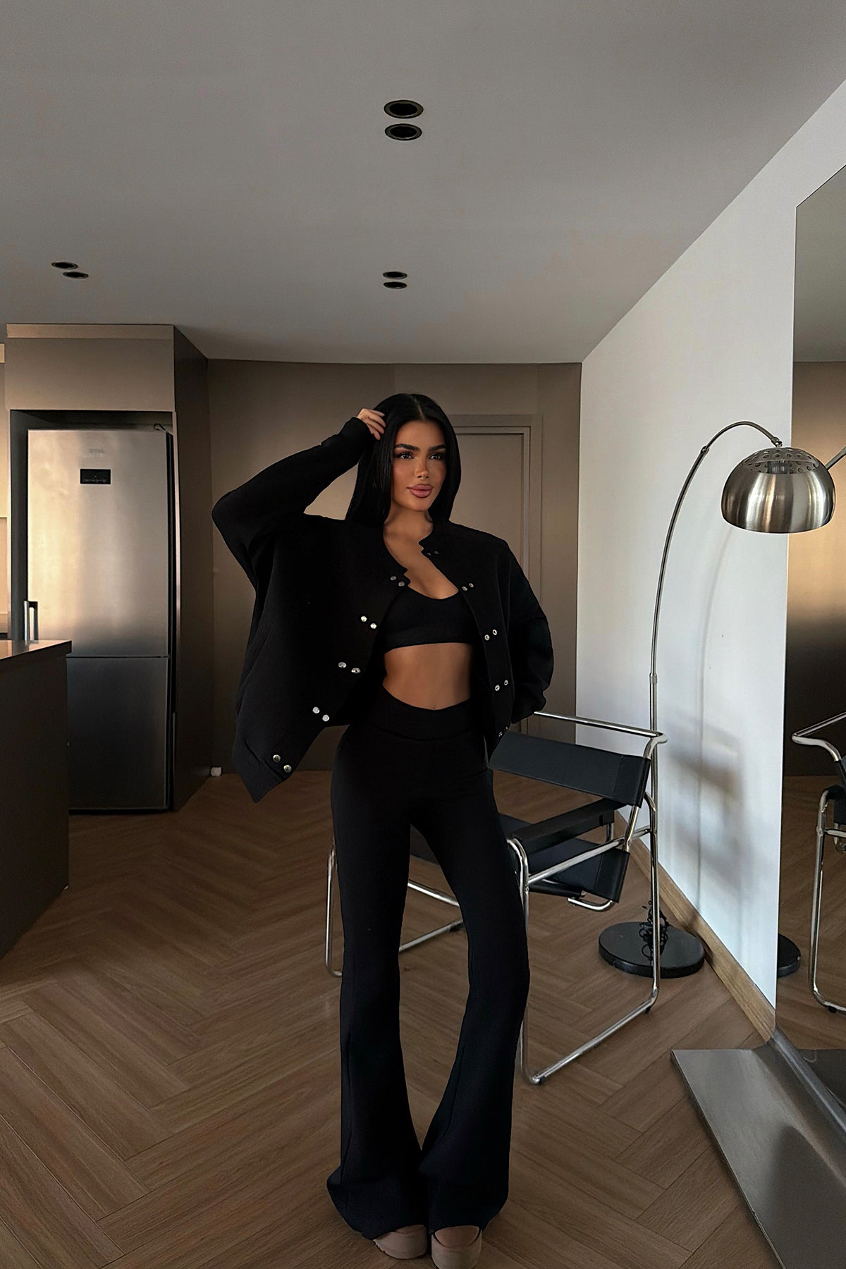 Siyah Perdita Eşofman Takımı ATE-4287