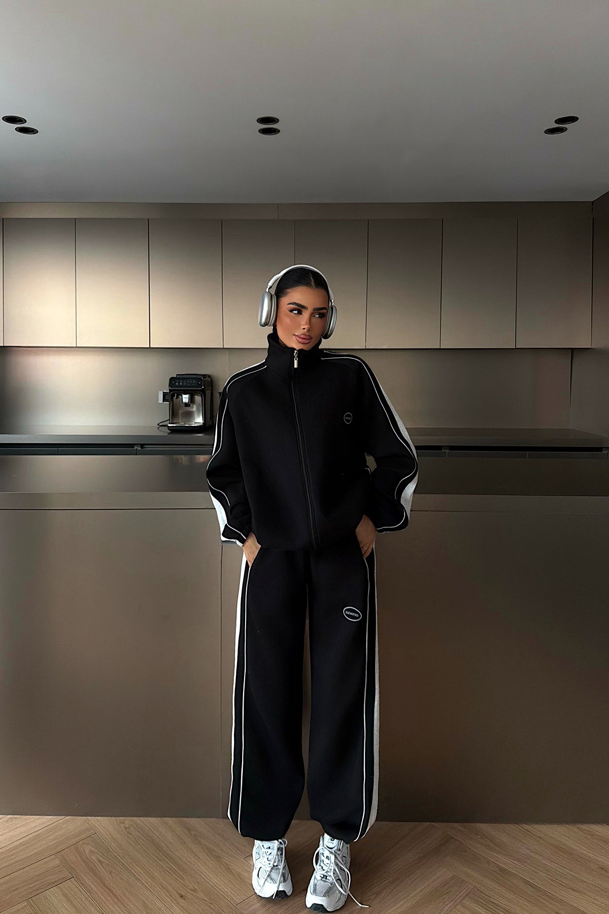 Siyah Gionna Eşofman Takımı ATE-4353