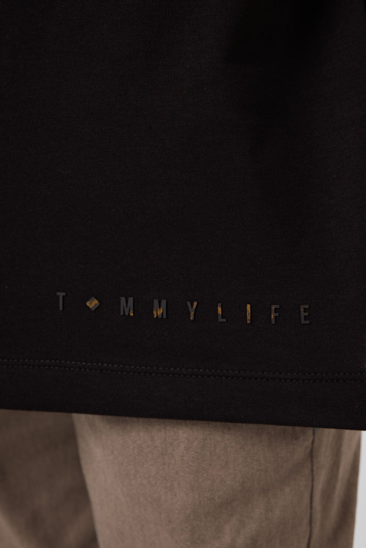 Siyah Pamuklu Yumuşak Dokulu Oversize Basic Erkek Çocuk T-Shirt - 11297