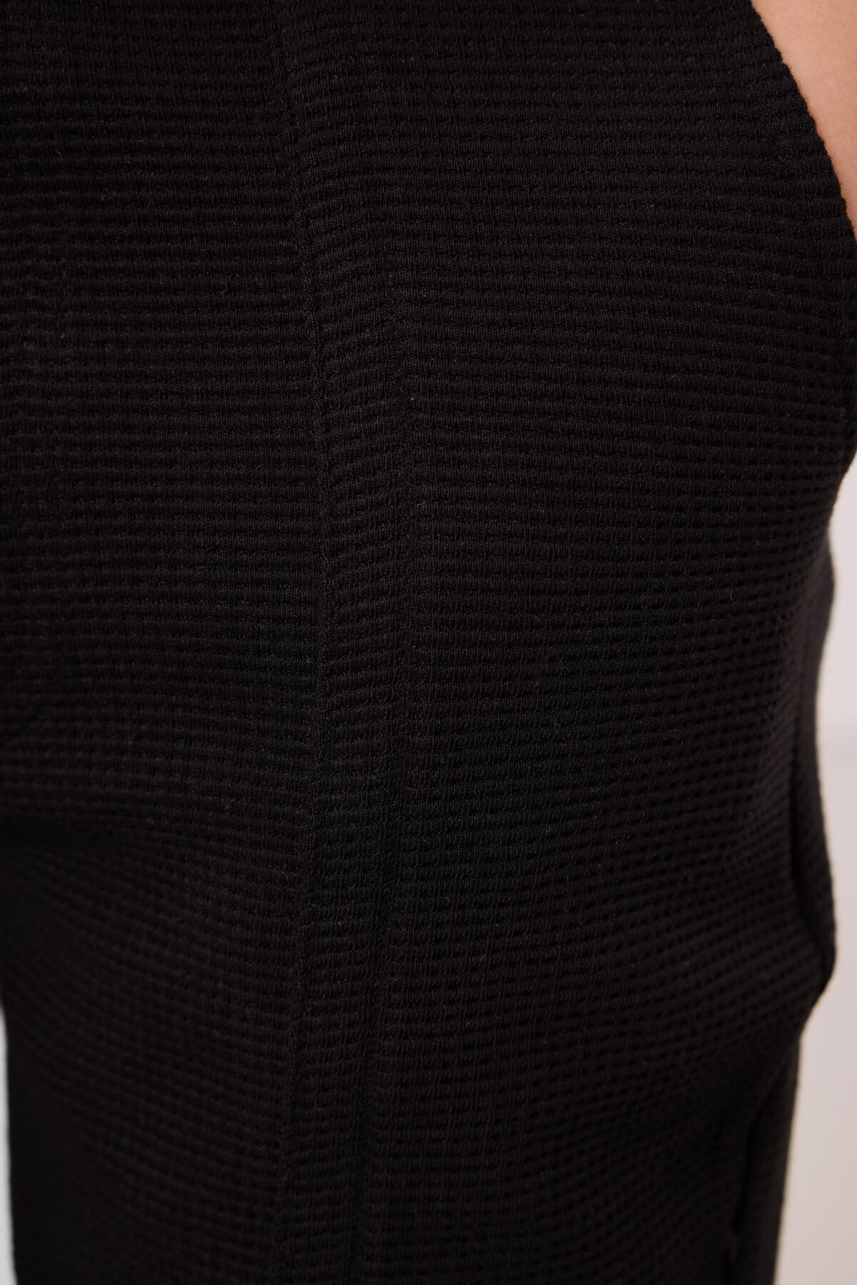 Siyah Pamuklu Yumuşak Dokulu Standart Fit Basic Erkek Çocuk Şort - 11289