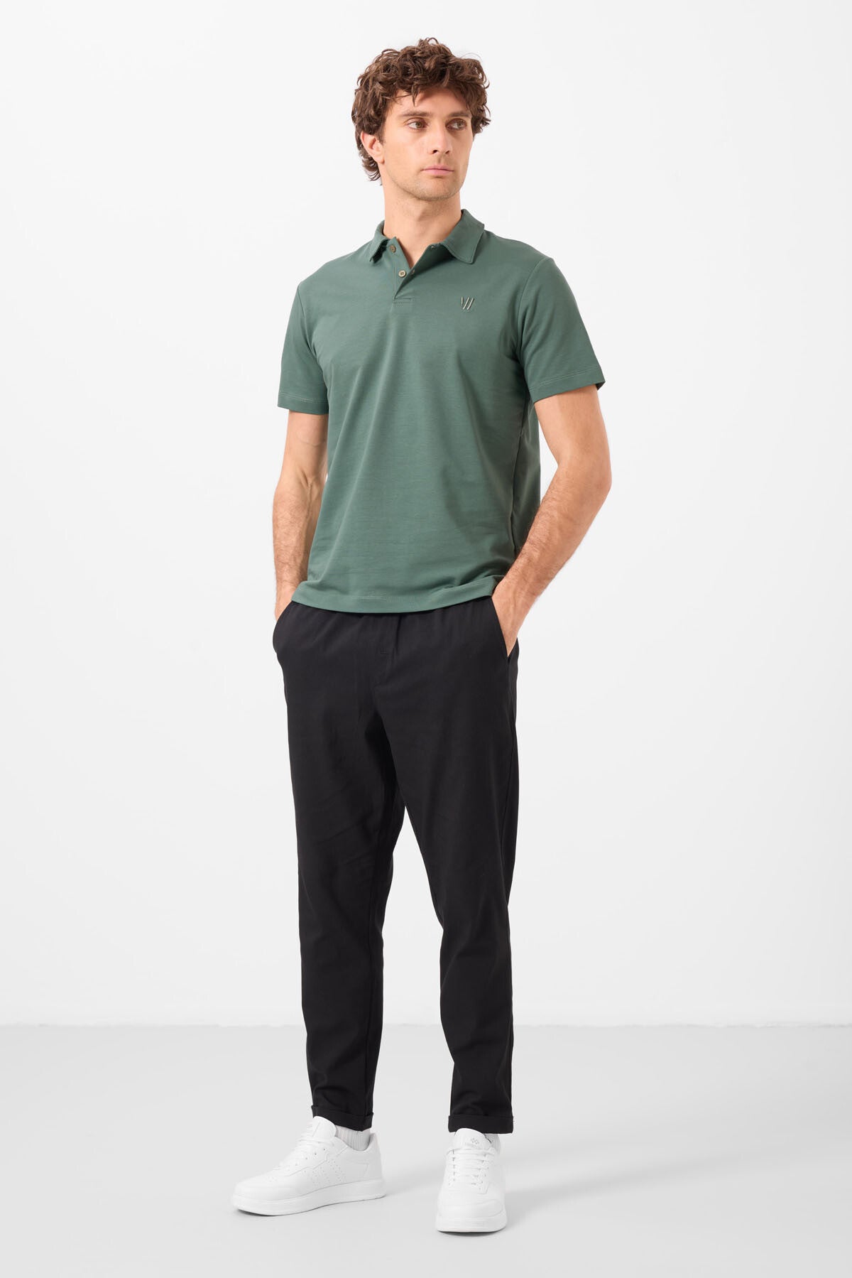 Siyah Standart Fit Dokuma Hafif Esnek Chino Erkek Pantolon - 82178