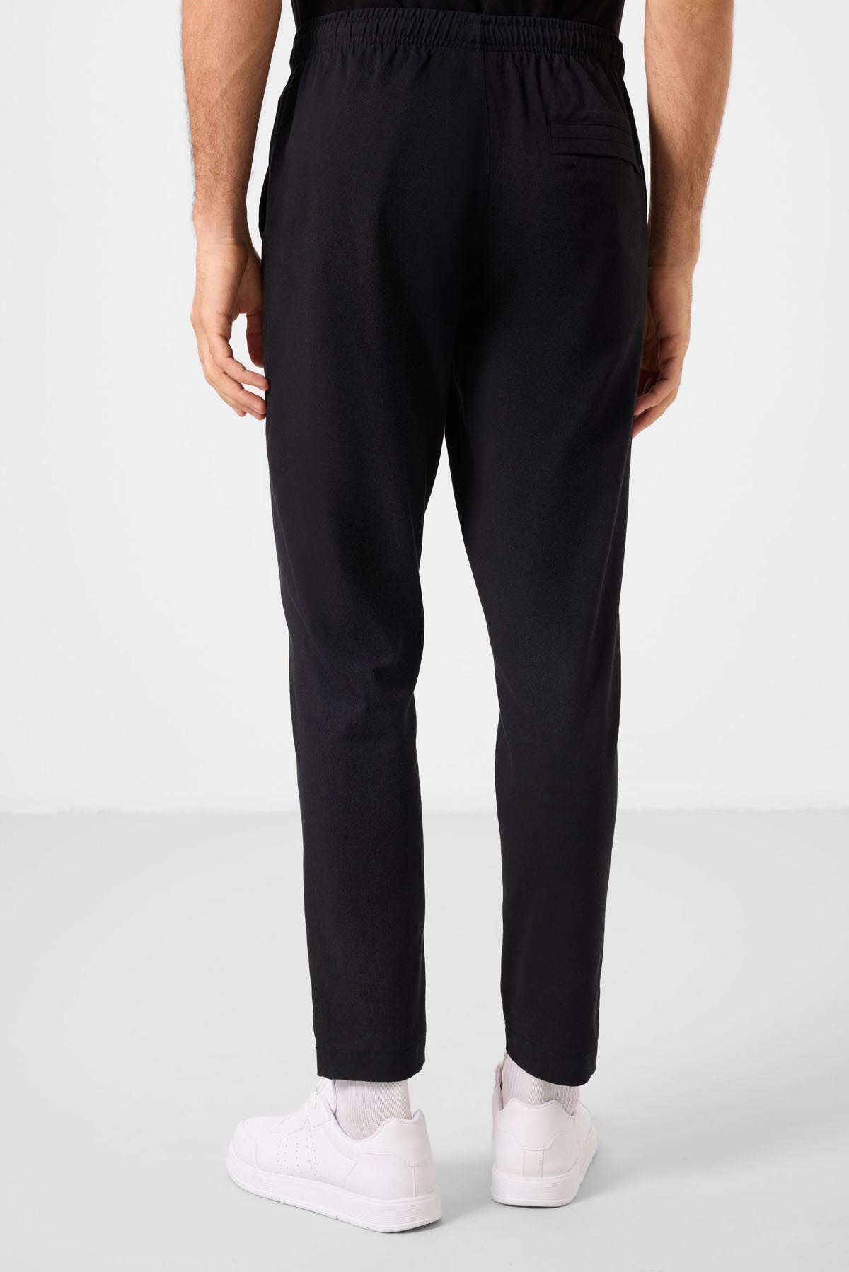 Siyah Standart Fit Dokuma Hafif Esnek Chino Erkek Pantolon - 82180