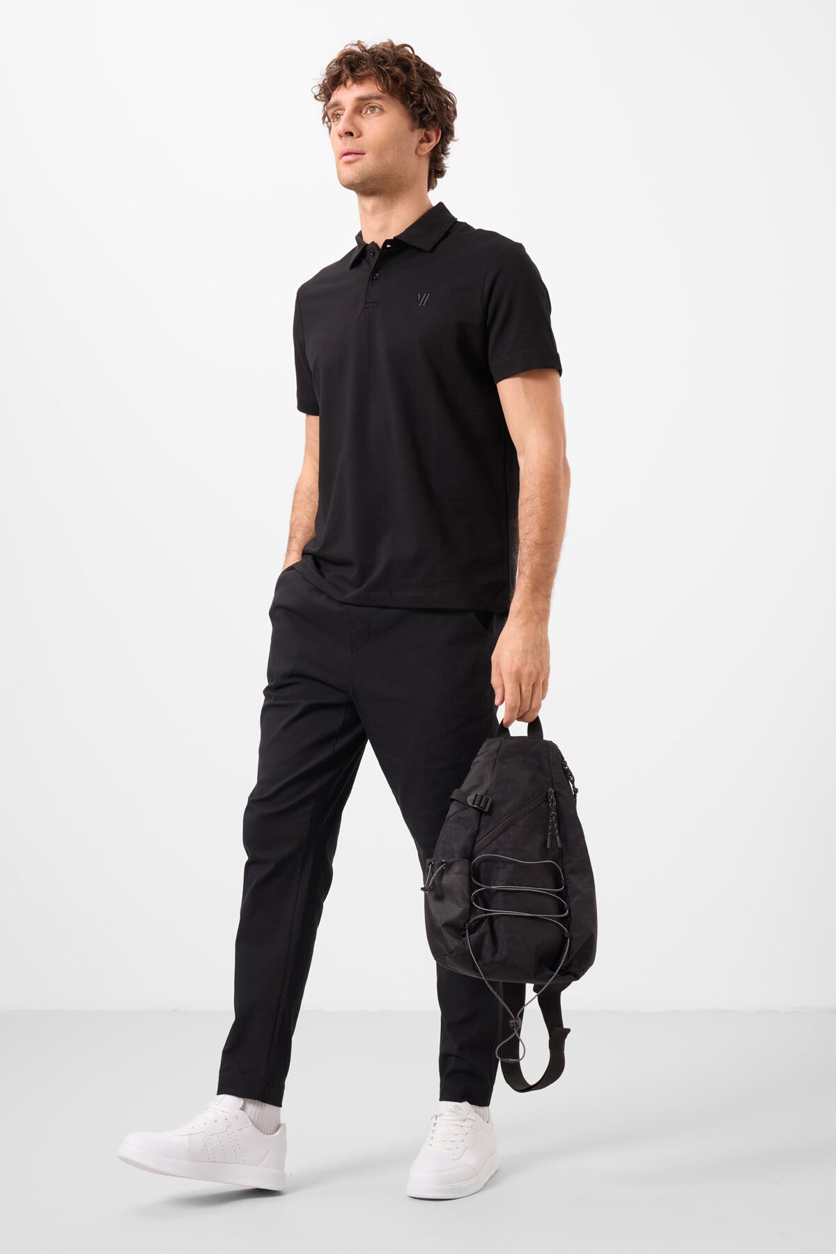 Siyah Standart Fit Dokuma Hafif Esnek Chino Erkek Pantolon - 82180