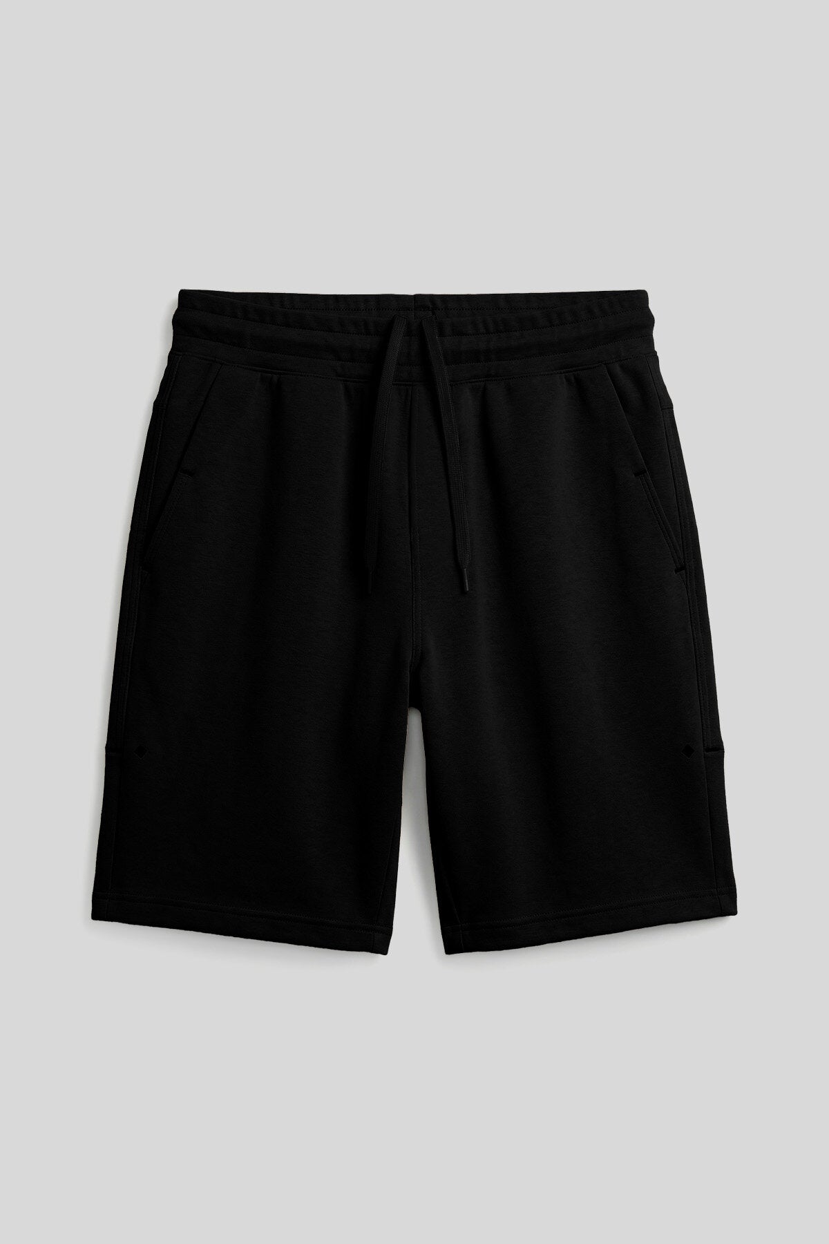 Siyah Rahat Form Bağcıklı Cep Detaylı Battal Büyük Beden Erkek Şort - 81297