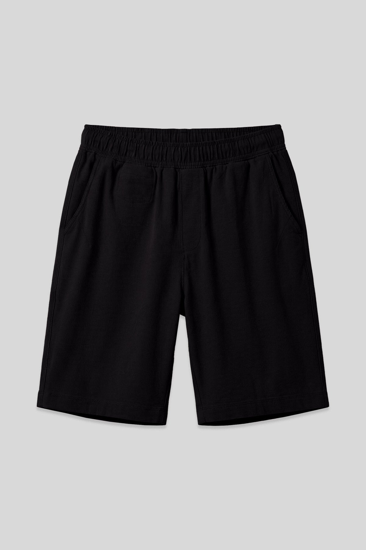 Siyah Standart Fit Dokuma Hafif Esnek Chino Erkek Şort - 81290
