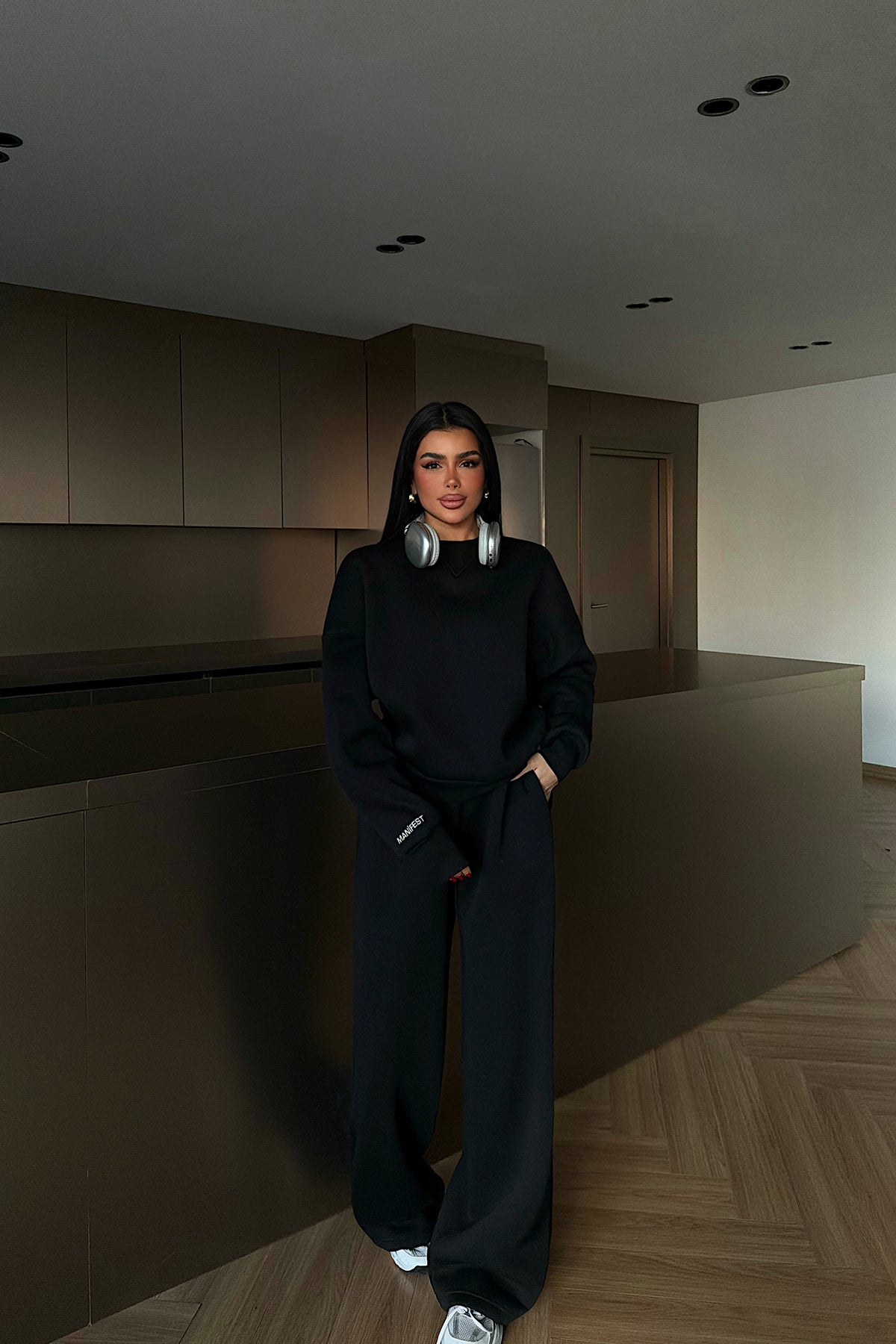 Siyah Manifest Eşofman Takımı ATE-4166