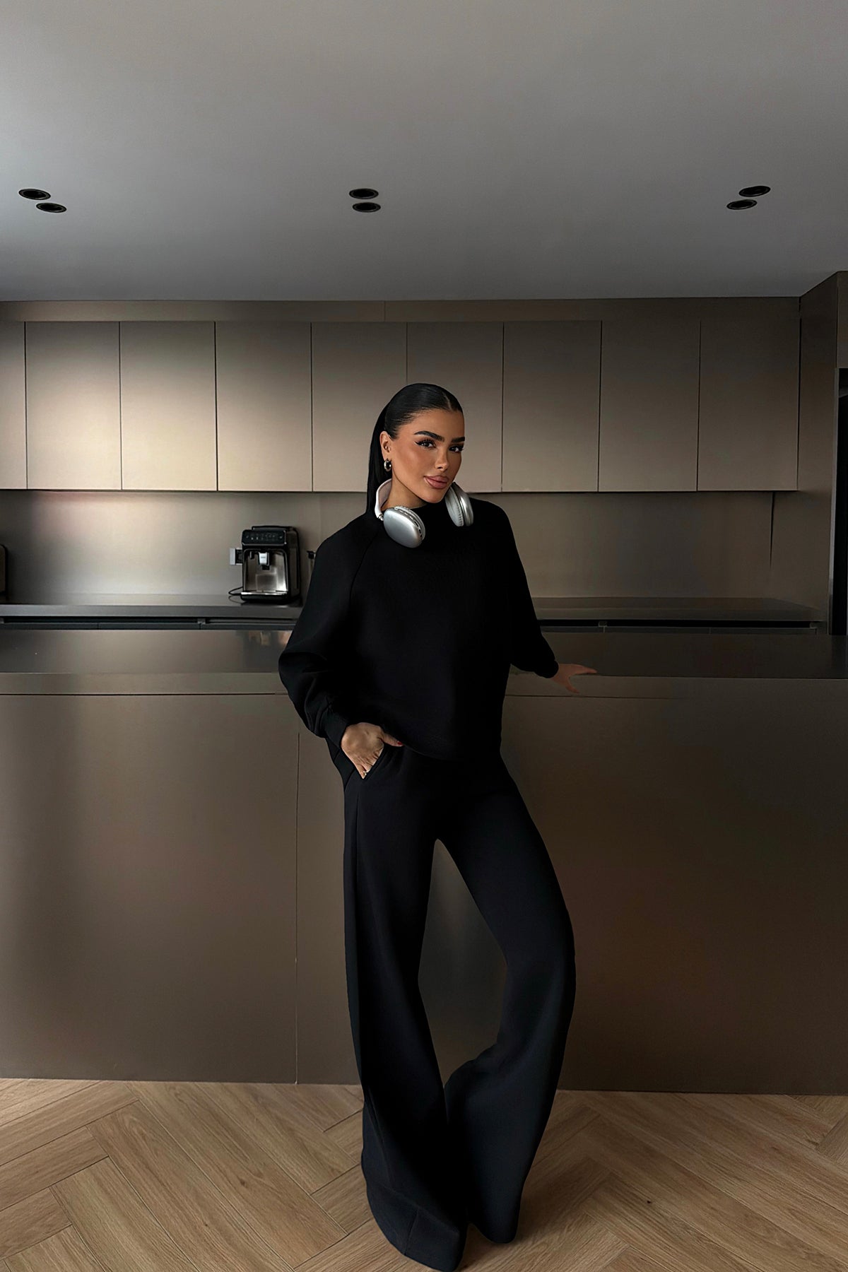 Siyah Revovy Eşofman Takımı ATE-4279