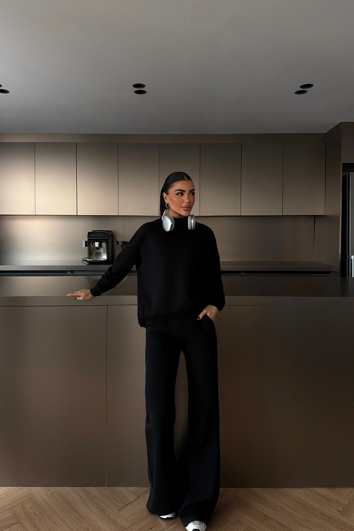 Siyah Revovy Eşofman Takımı ATE-4279