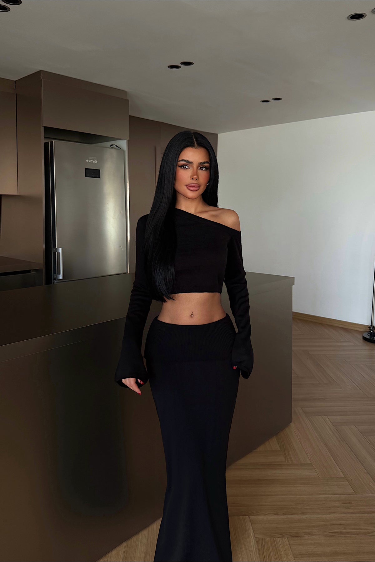 Siyah Cashless Triko Takım ATE-4063