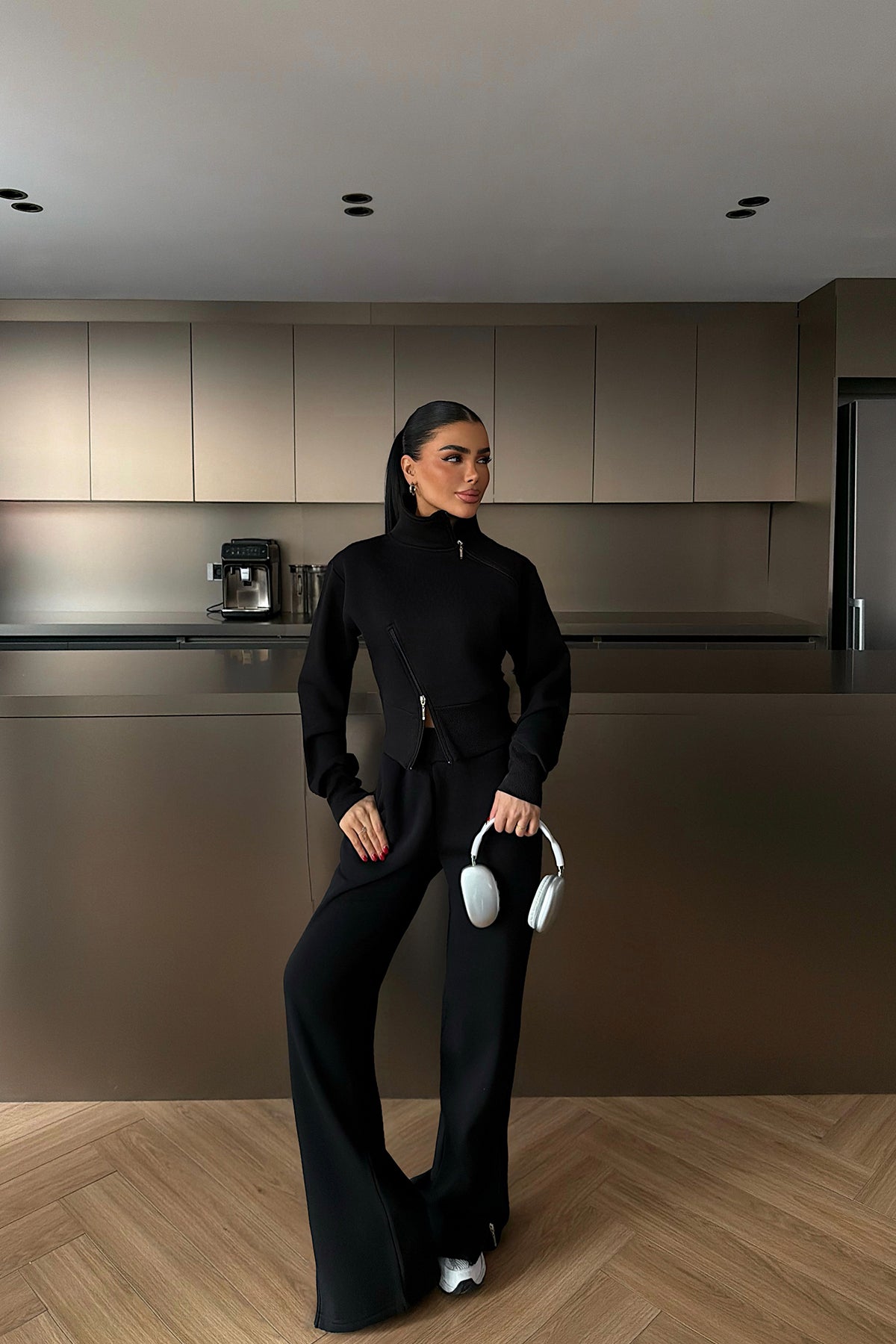 Siyah Belleza Eşofman Takımı ATE-4296