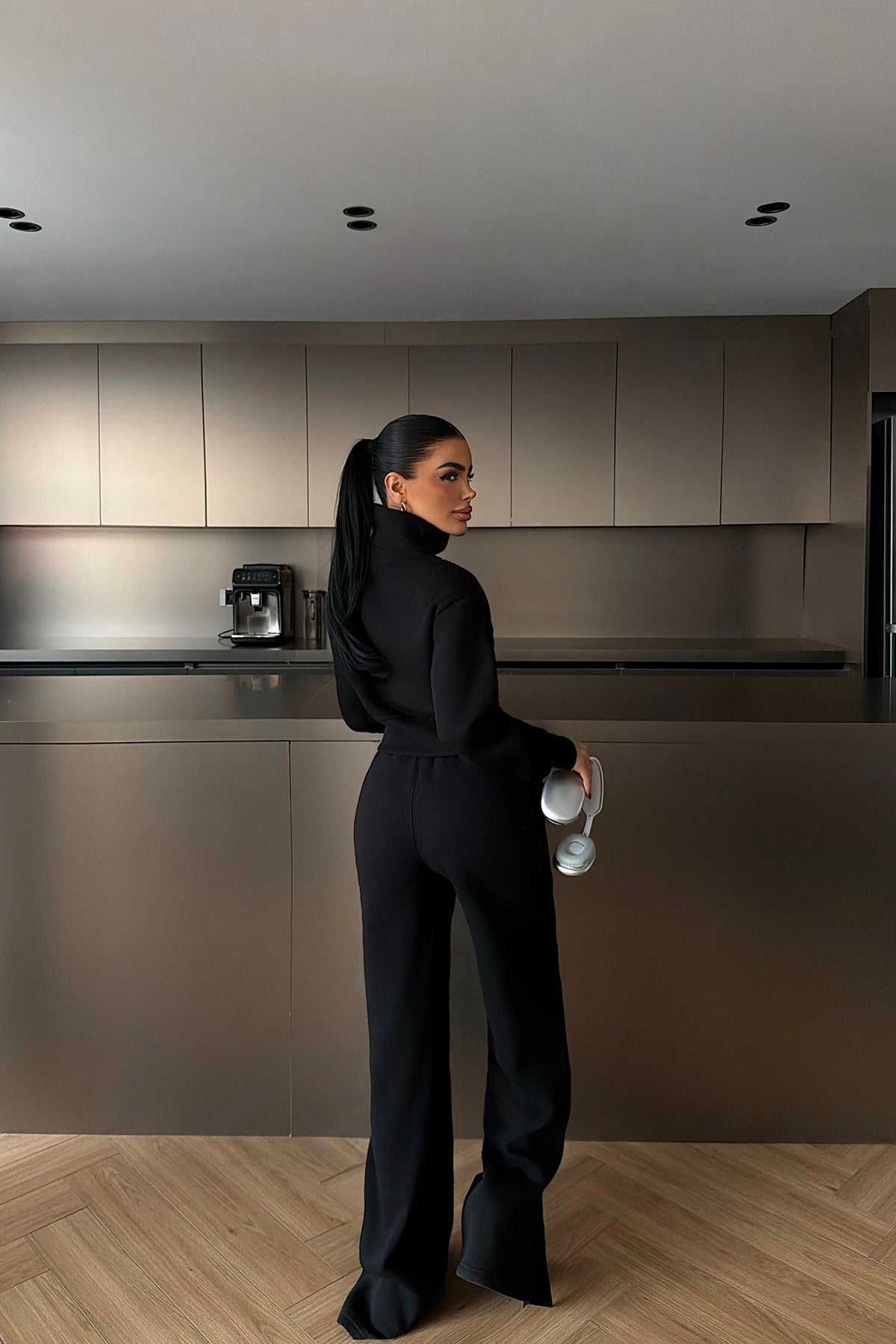 Siyah Belleza Eşofman Takımı ATE-4296