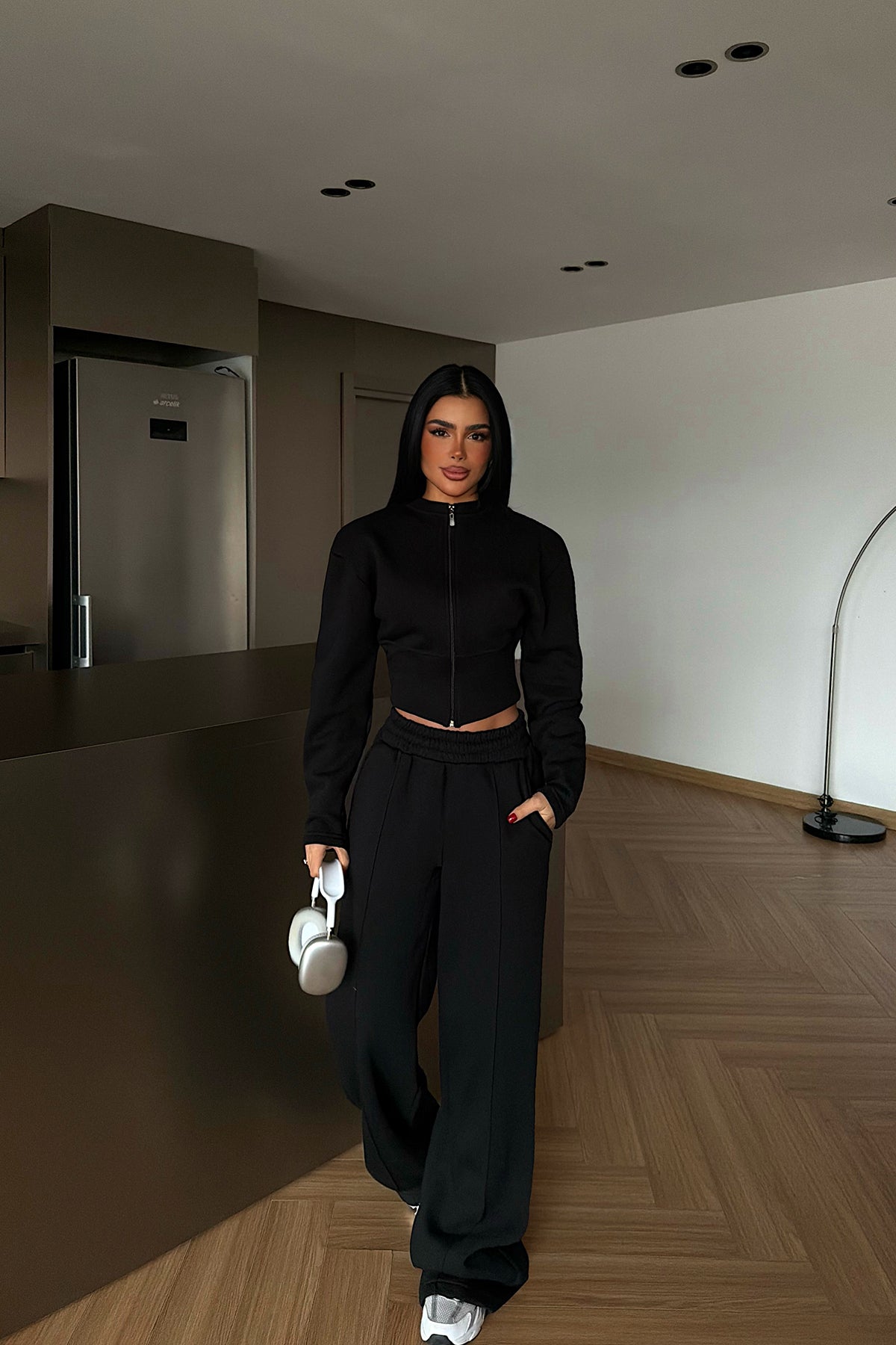 Siyah Doutzen Eşofman Takımı ATE-4136