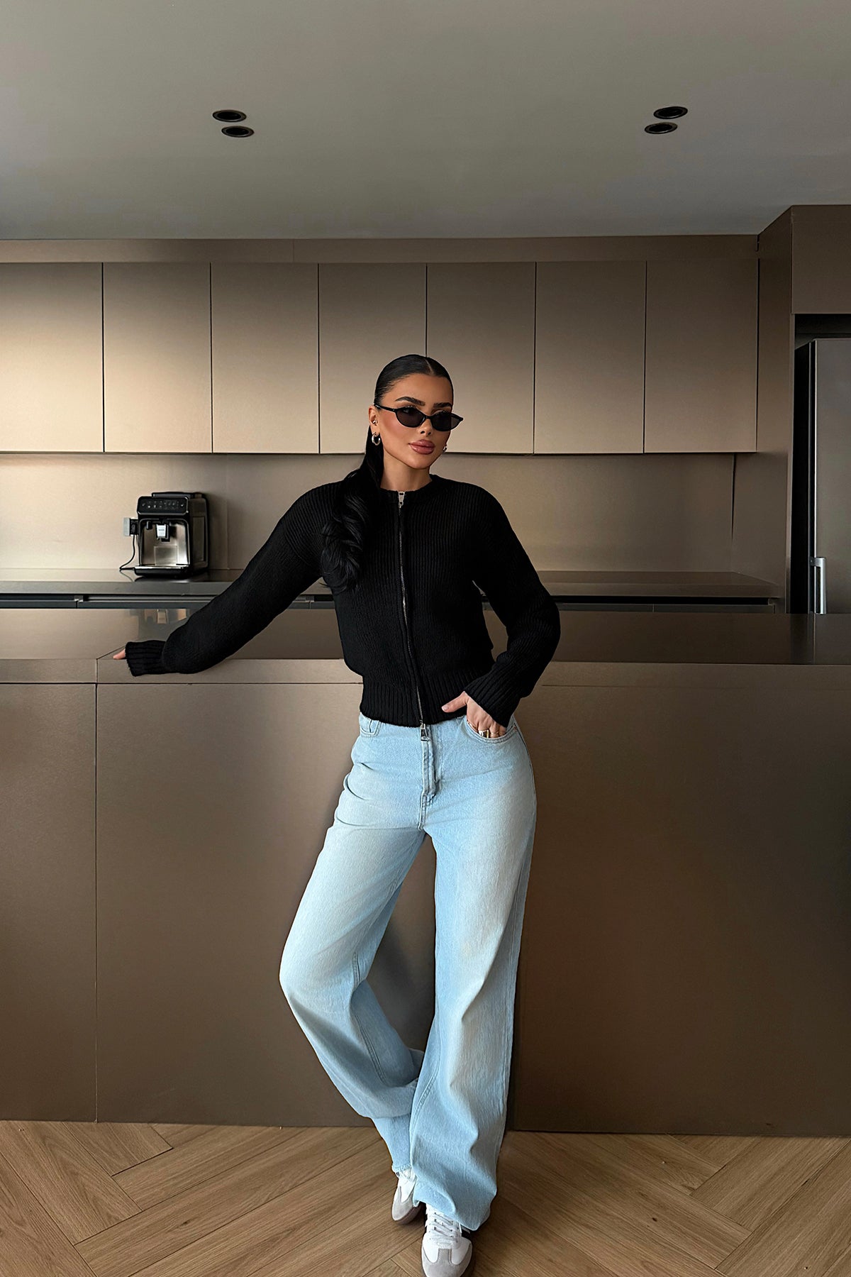 Siyah Lilja Triko Hırka ATE-4059