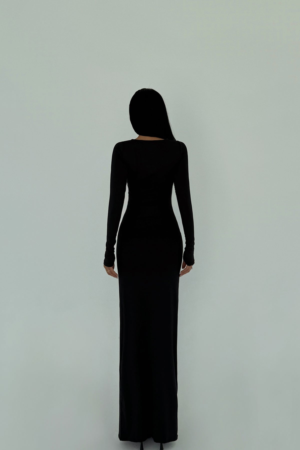 Siyah Marcelo Uzun Elbise ATE-2479