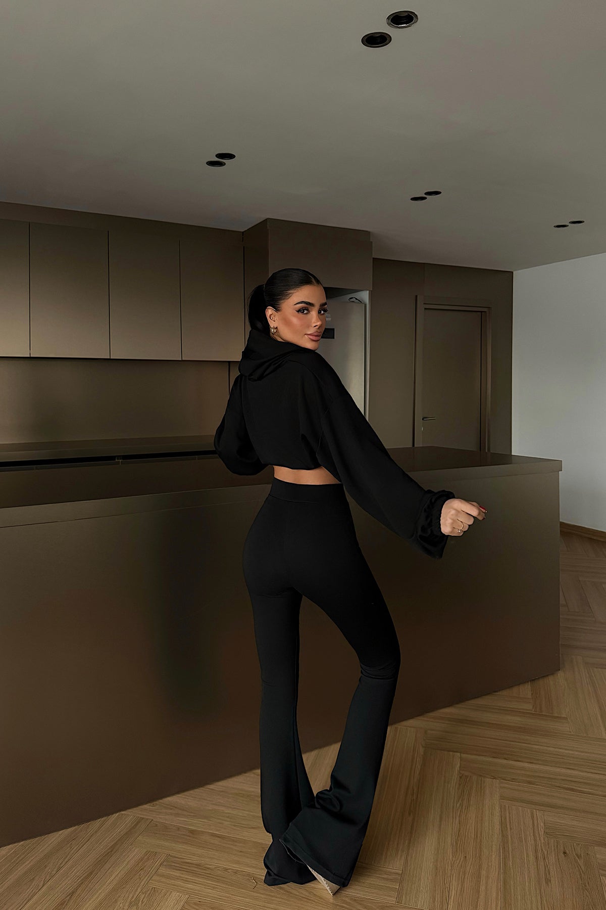 Siyah Kerrie Eşofman Takım ATE-4149