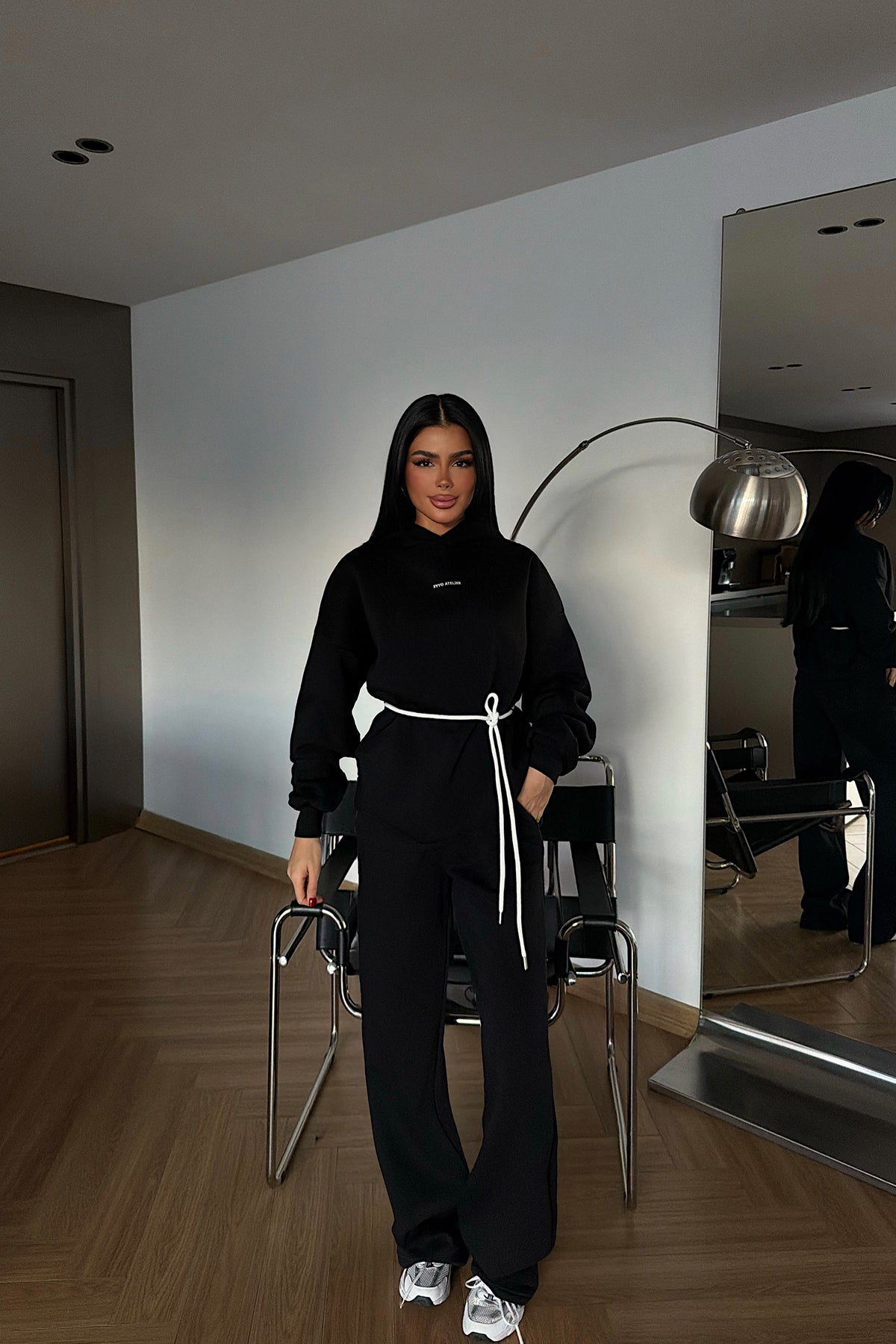 Siyah Cicely Eşofman Takımı ATE-4302