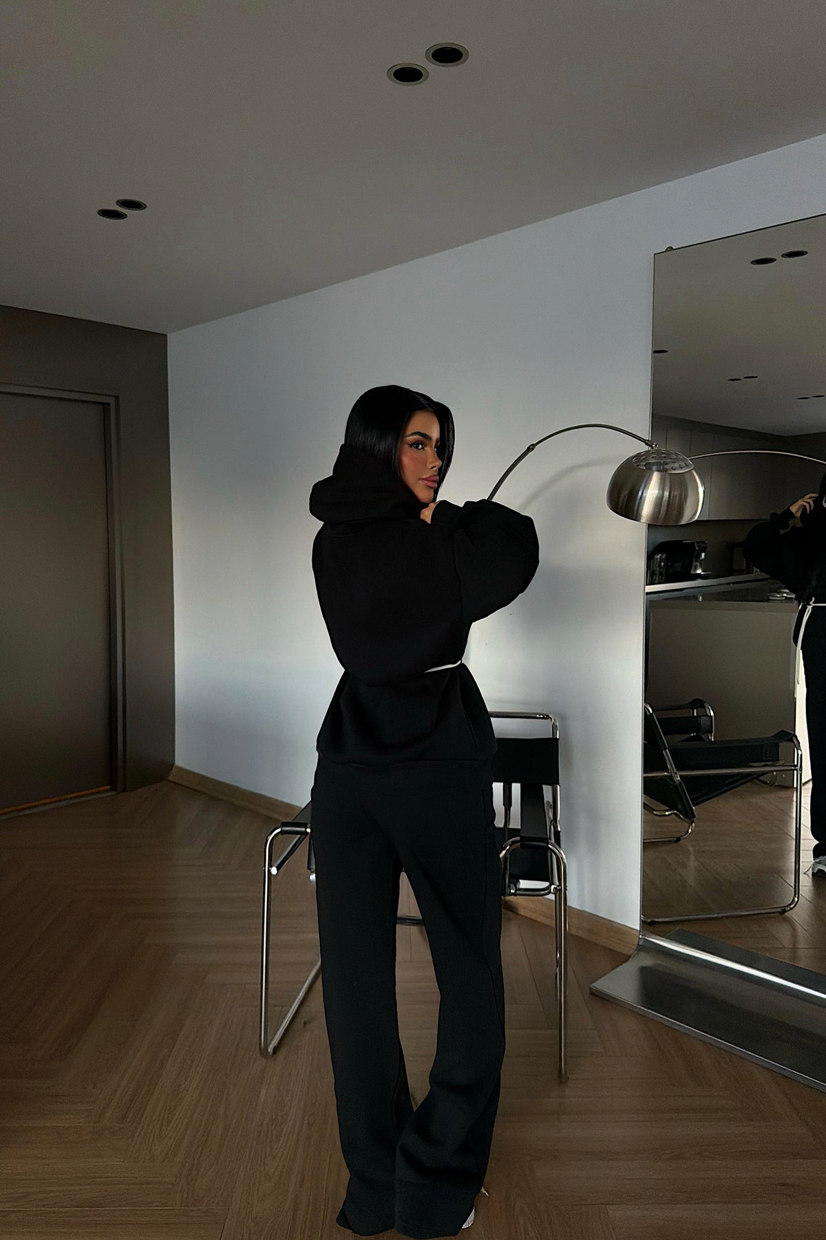 Siyah Cicely Eşofman Takımı ATE-4302